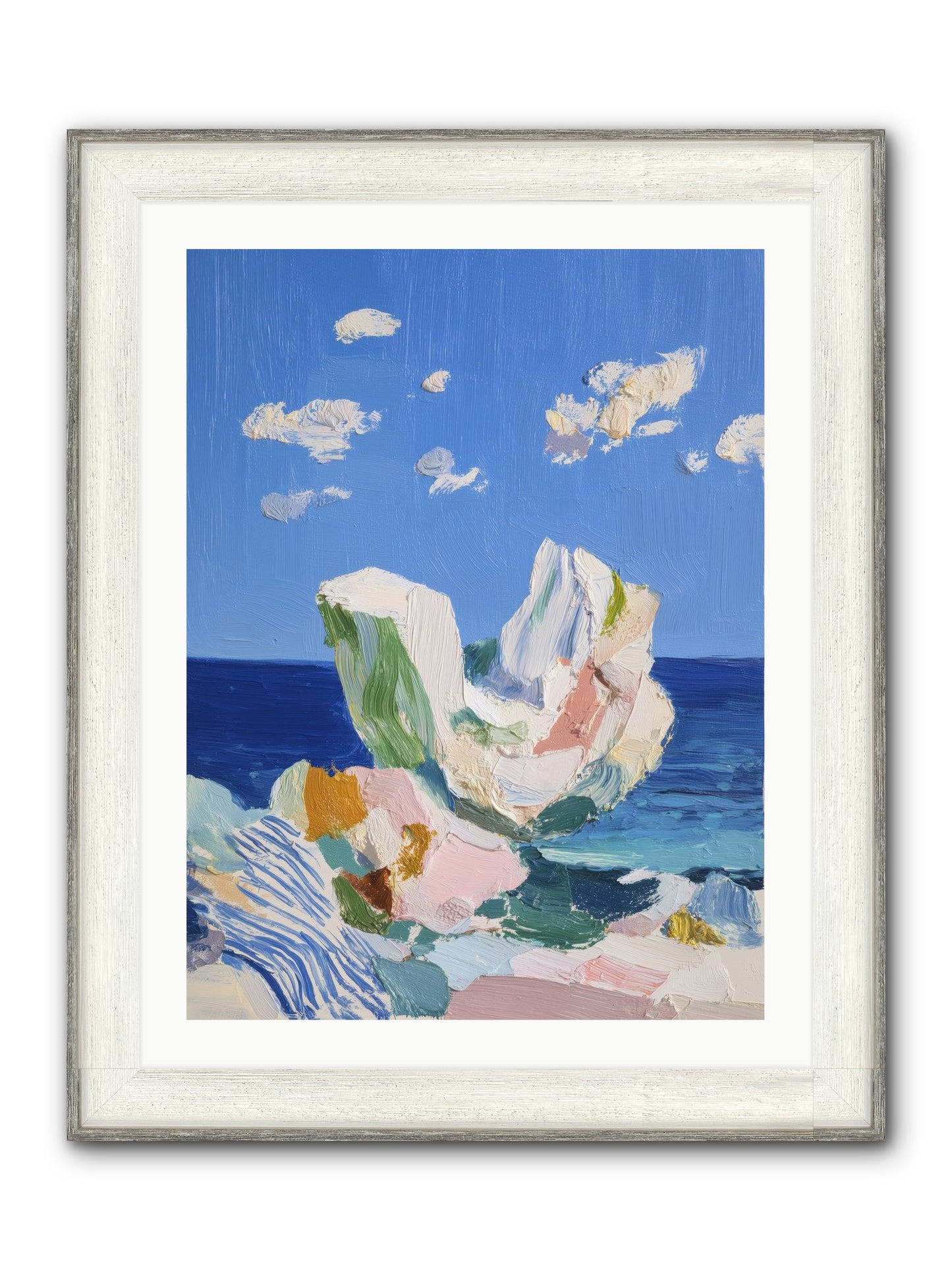 First Light Fiction Framed Print - Driftwood White 24x32