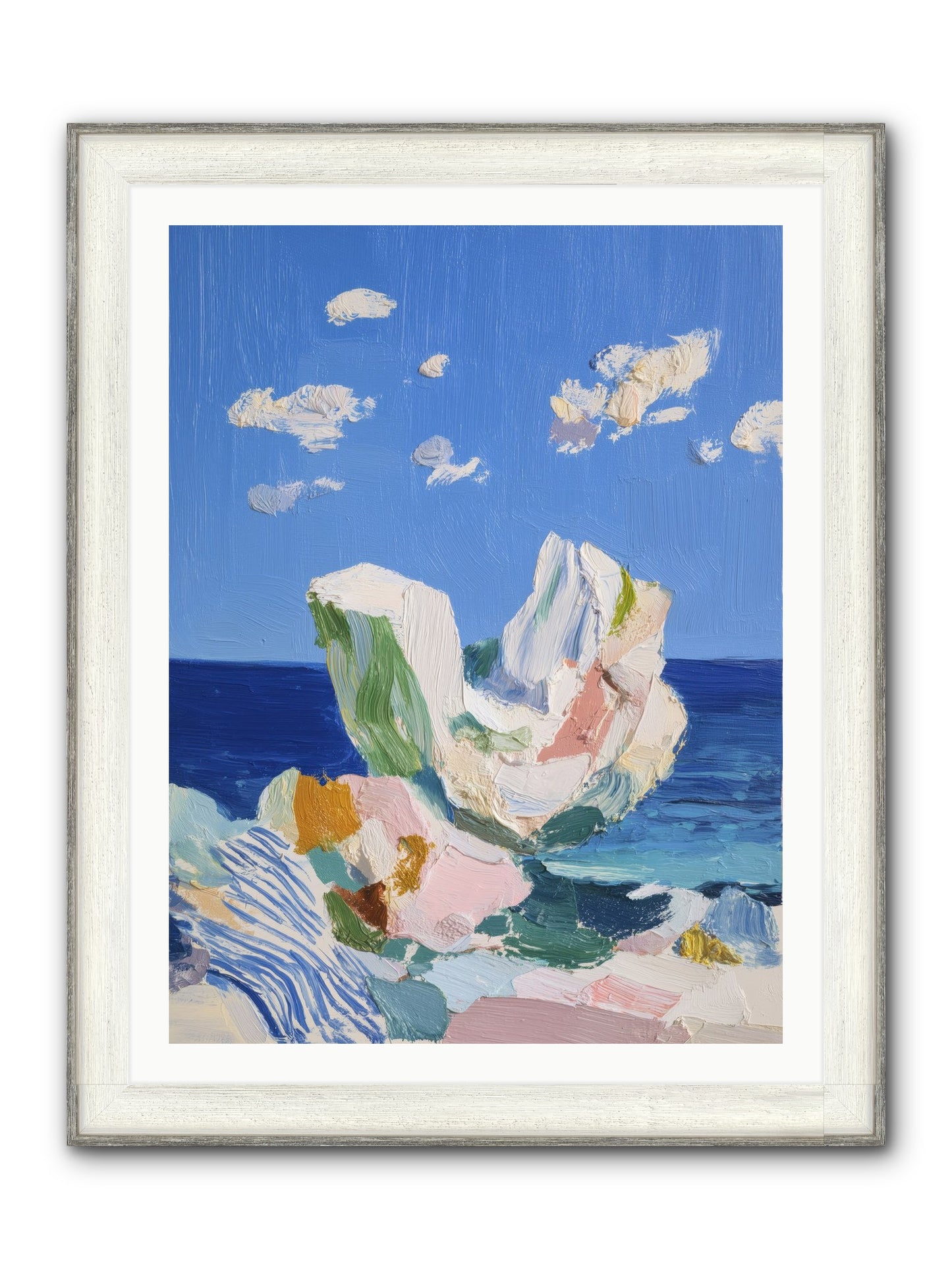 First Light Fiction Framed Print - Driftwood White 30x40