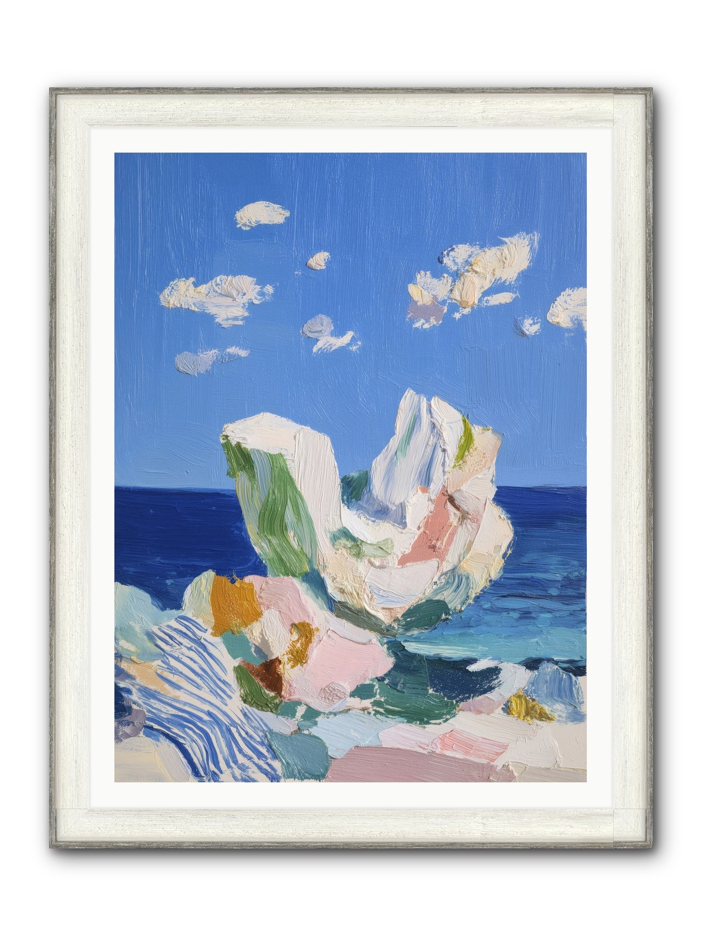First Light Fiction Framed Print - Driftwood White 36x48