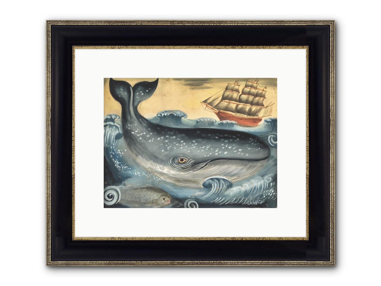 First Light Find Framed Print - Black & Gold 12x9