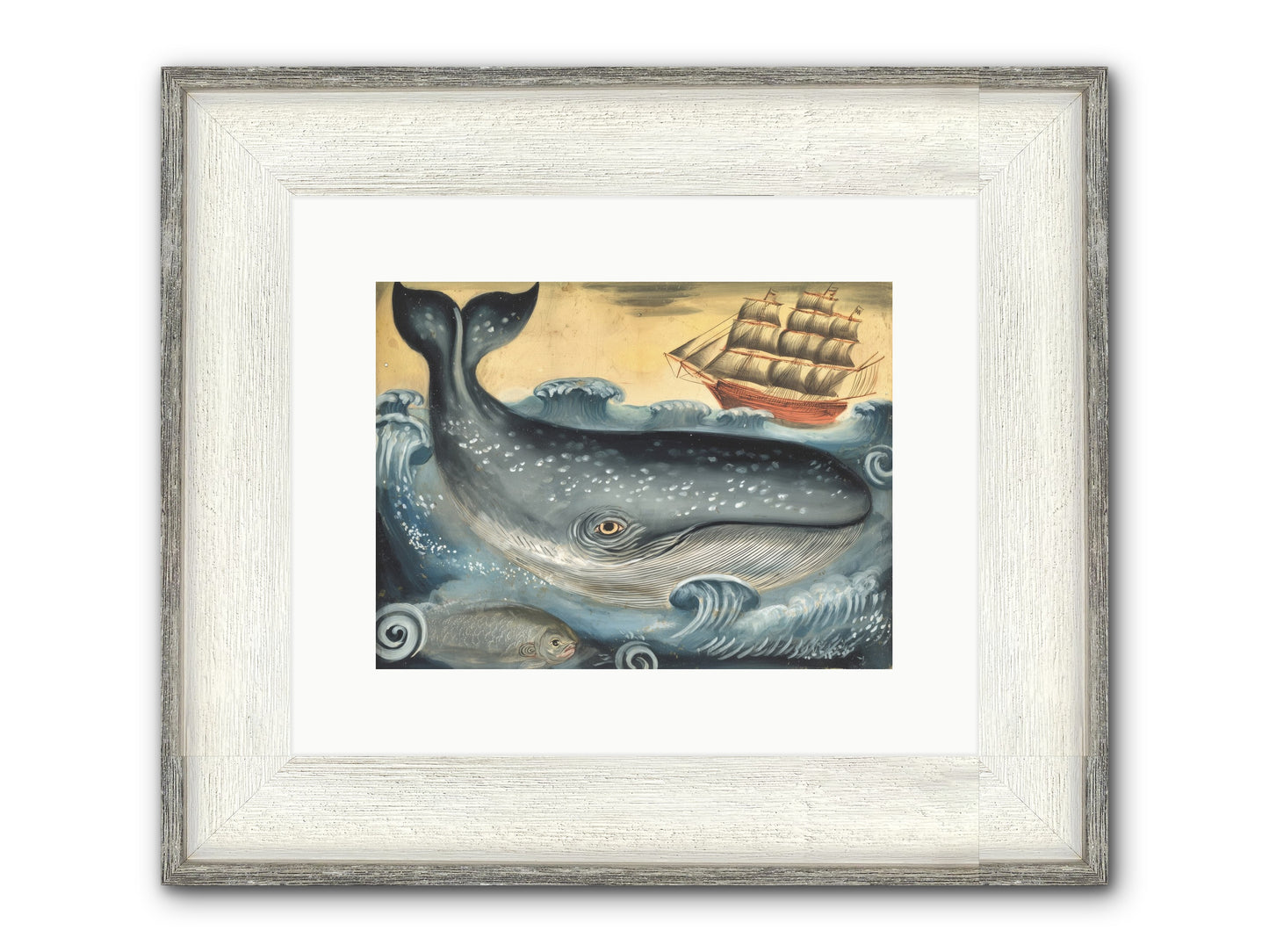 First Light Find Framed Print - Driftwood White 12x9