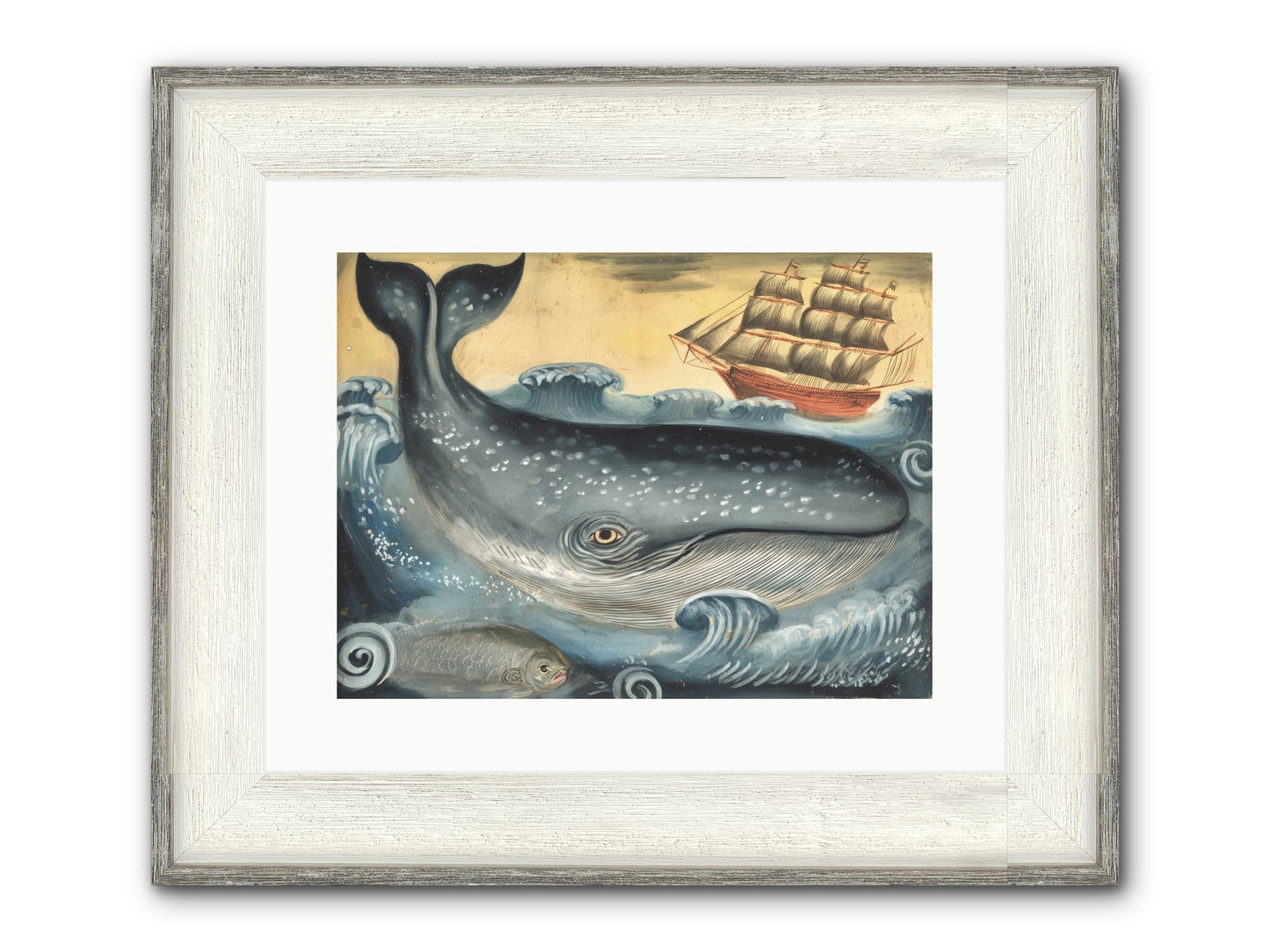 First Light Find Framed Print - Driftwood White 16x12