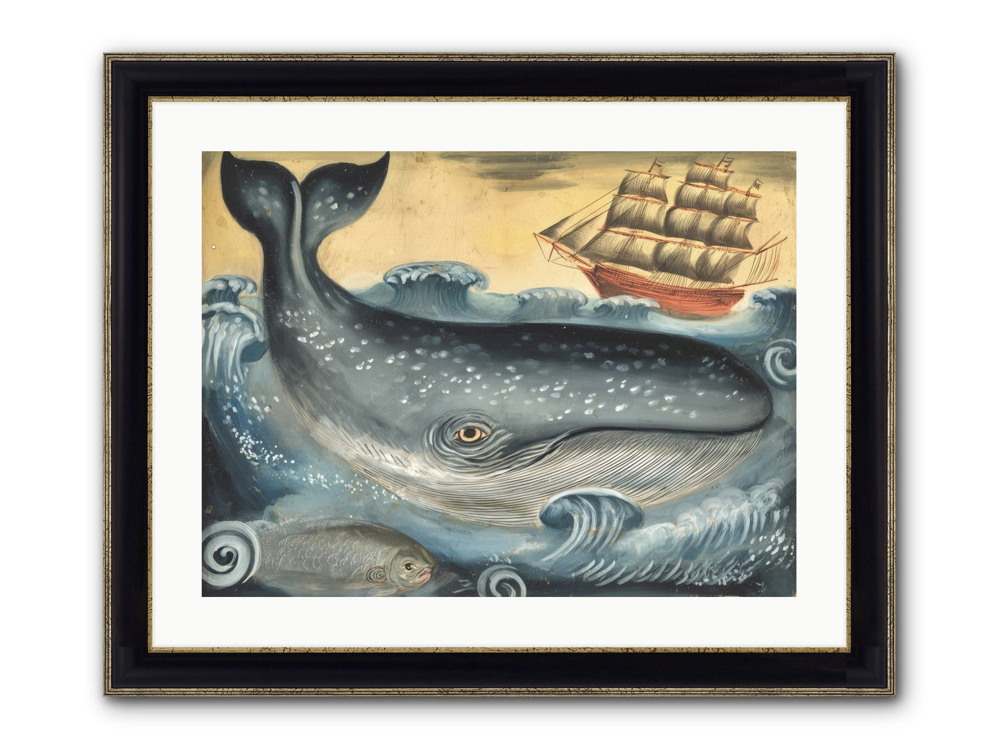 First Light Find Framed Print - Black & Gold 24x18