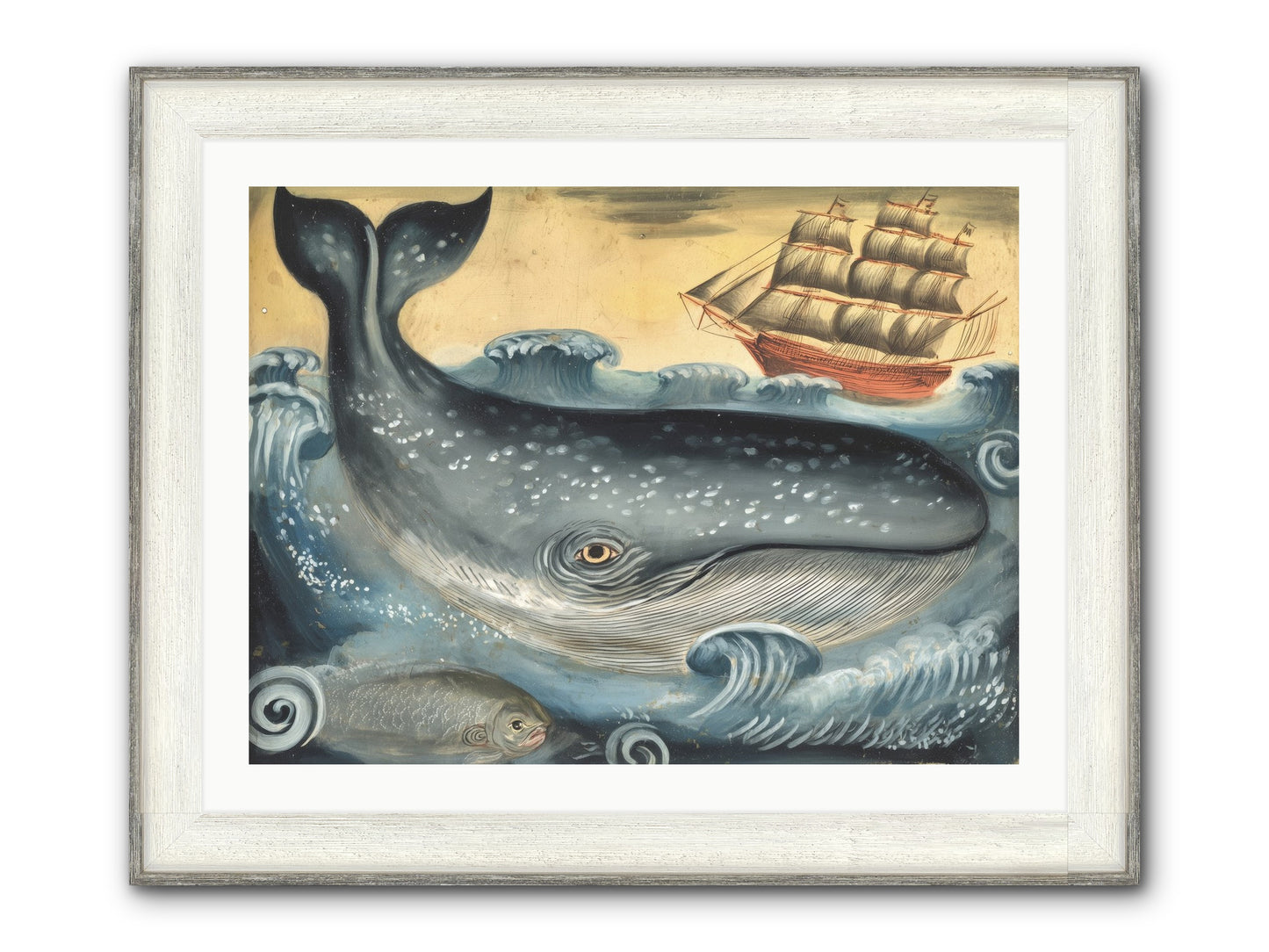 First Light Find Framed Print - Driftwood White 32x24