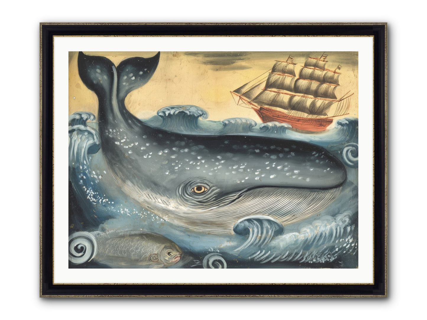 First Light Find Framed Print - Black & Gold 40x30