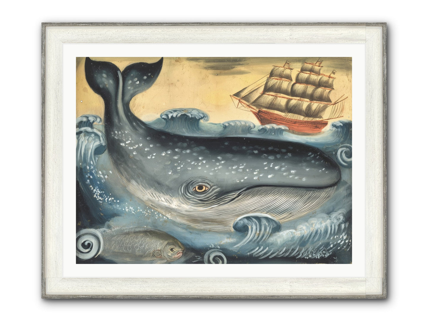 First Light Find Framed Print - Driftwood White 40x30