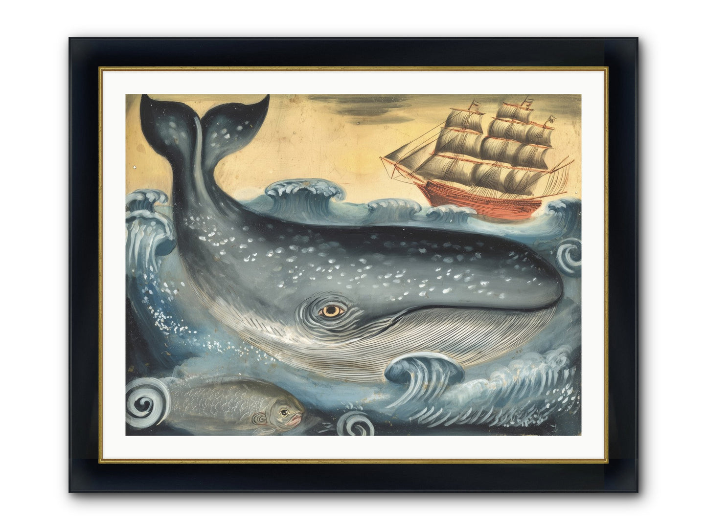 First Light Find Framed Print - Wide Black w/Gold 40x30