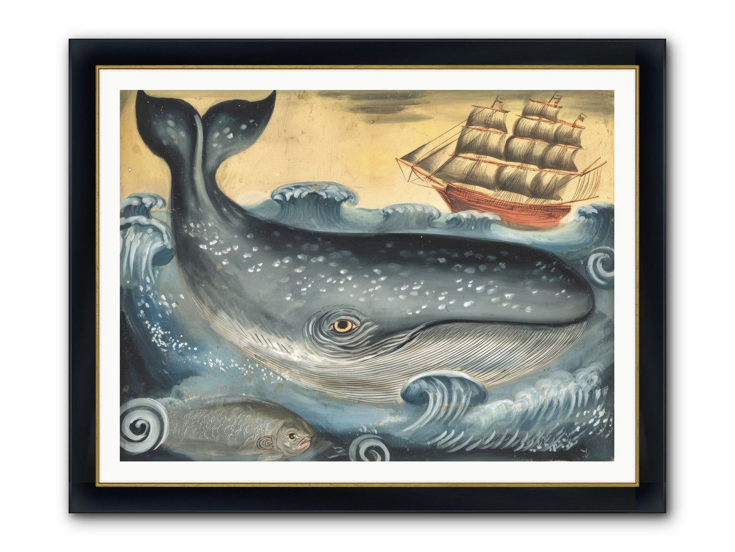 First Light Find Framed Print - Wide Black w/Gold 48x36