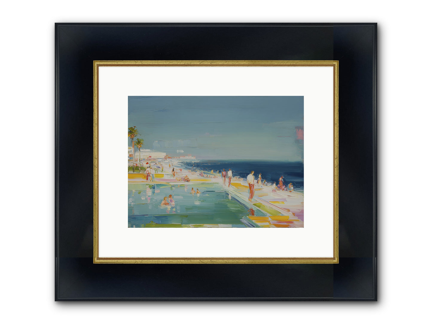 First Light Seduction Framed Print - Wide Black w/Gold 12x9