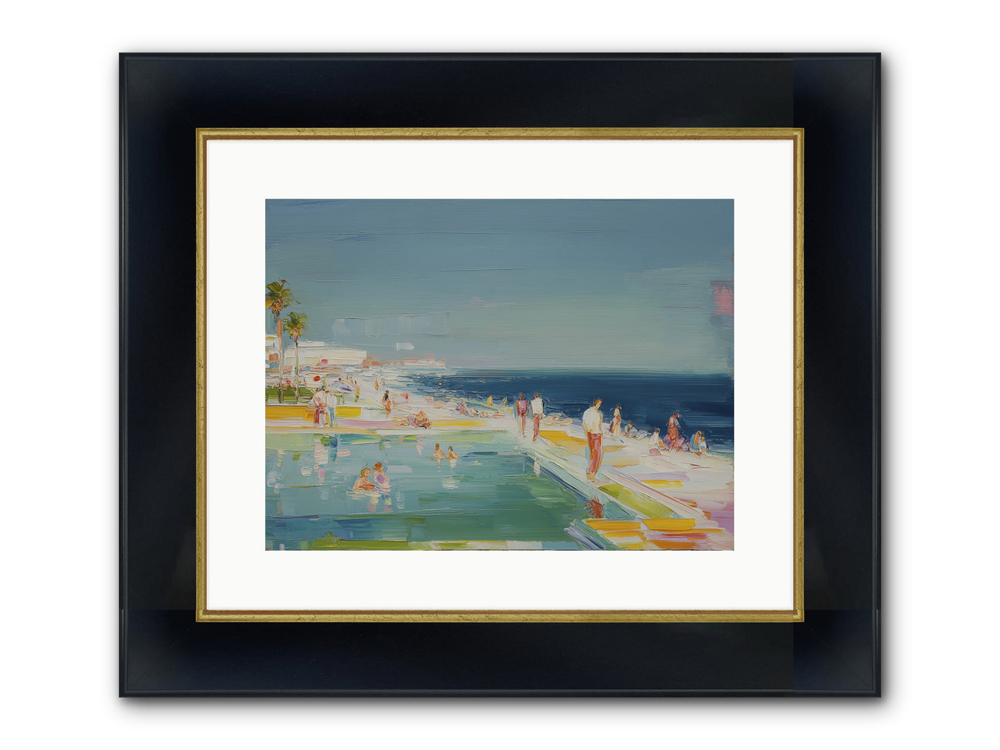 First Light Seduction Framed Print - Wide Black w/Gold 16x12