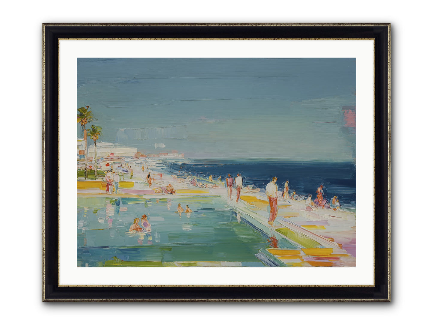 First Light Seduction Framed Print - Black & Gold 32x24