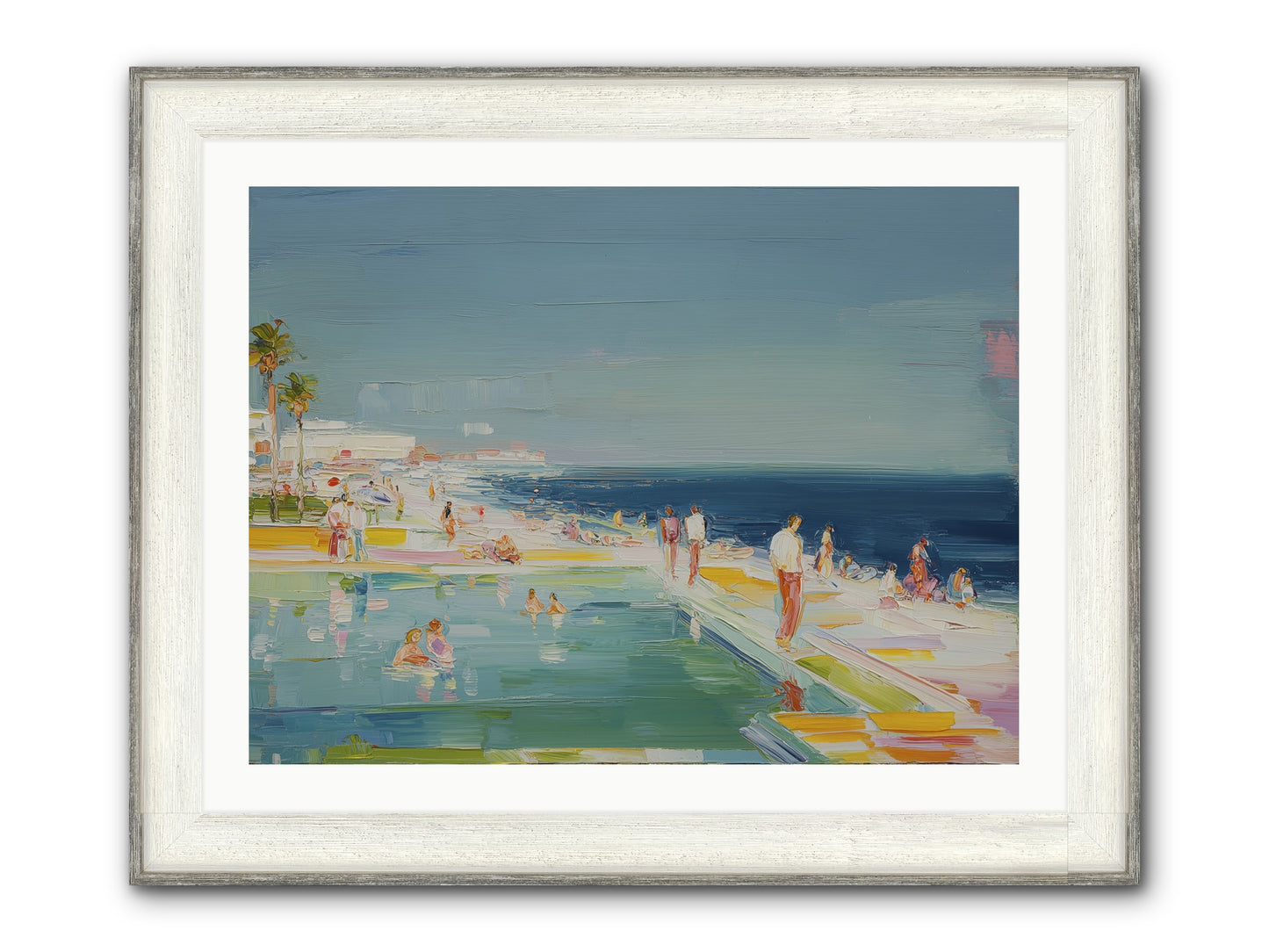 First Light Seduction Framed Print - Driftwood White 32x24