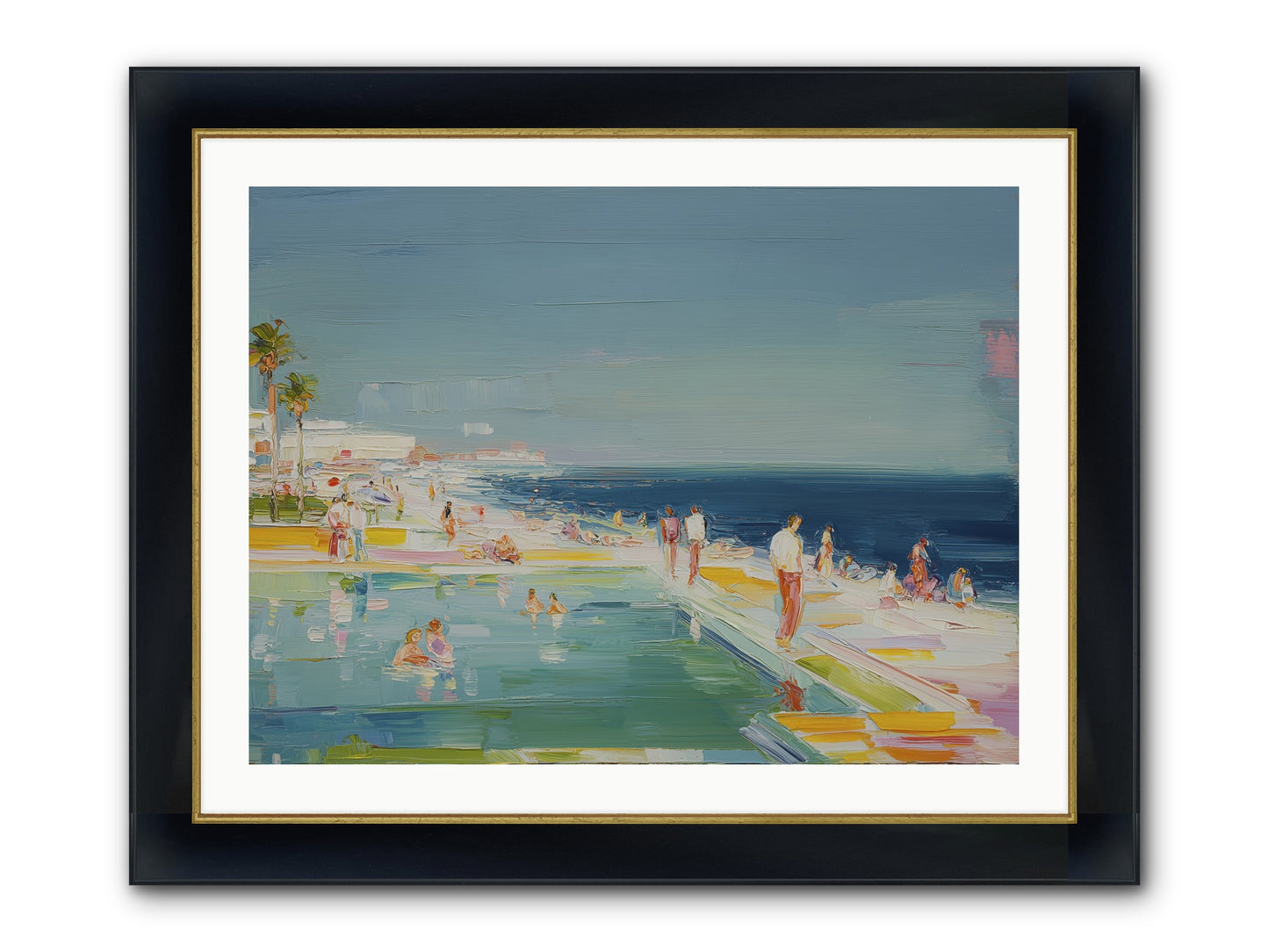 First Light Seduction Framed Print - Wide Black w/Gold 32x24