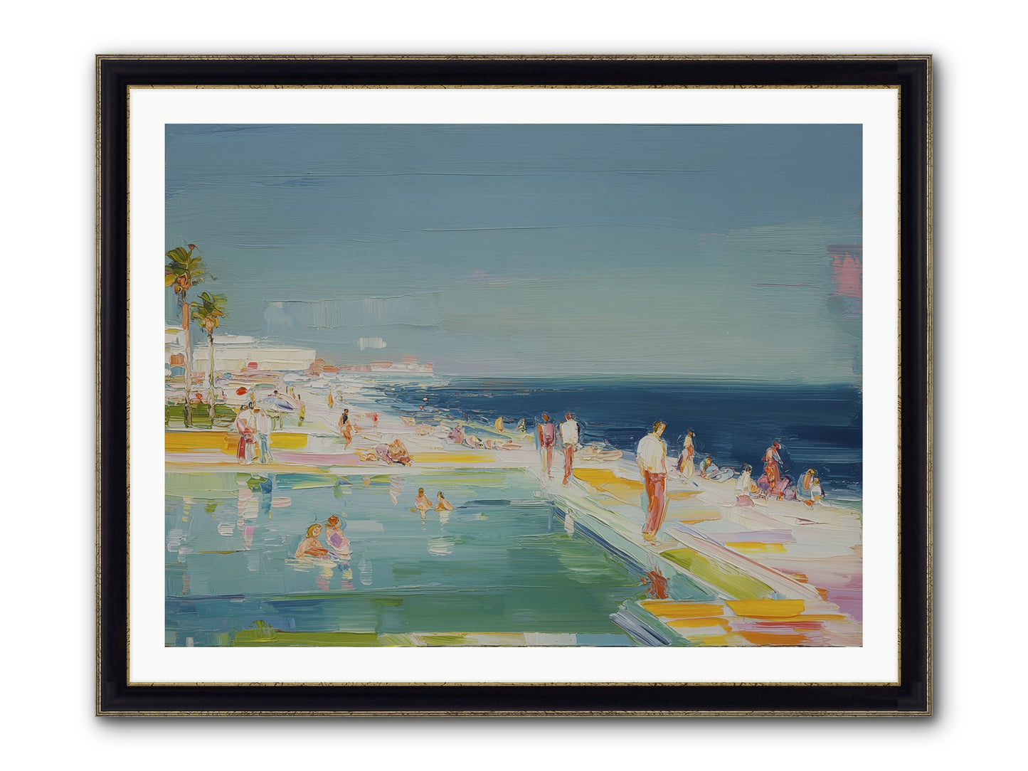 First Light Seduction Framed Print - Black & Gold 40x30