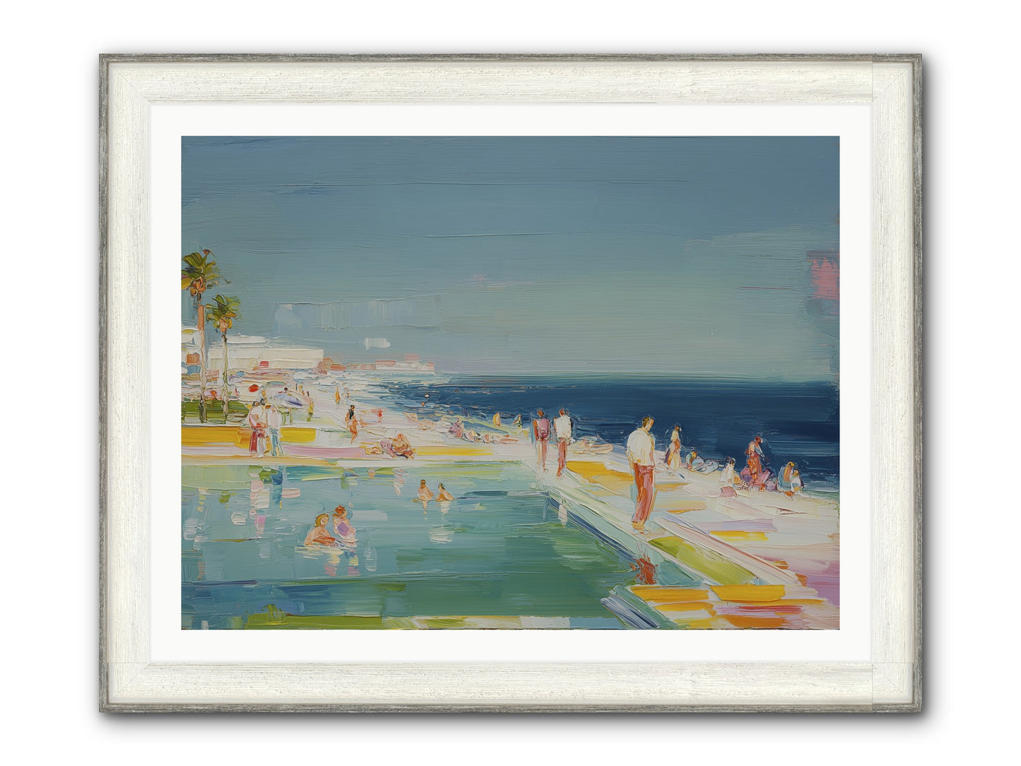 First Light Seduction Framed Print - Driftwood White 40x30