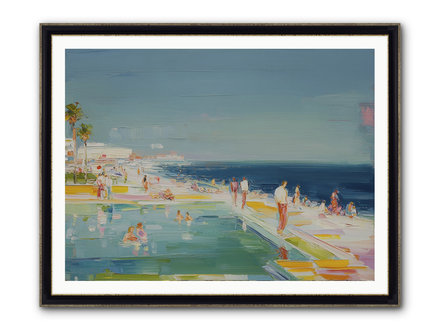 First Light Seduction Framed Print - Black & Gold 48x36
