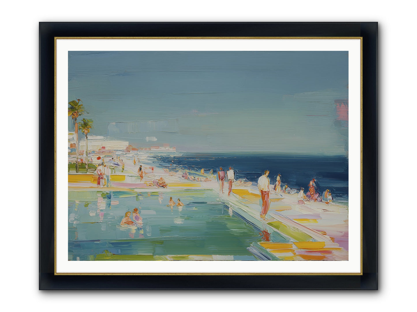 First Light Seduction Framed Print - Wide Black w/Gold 48x36