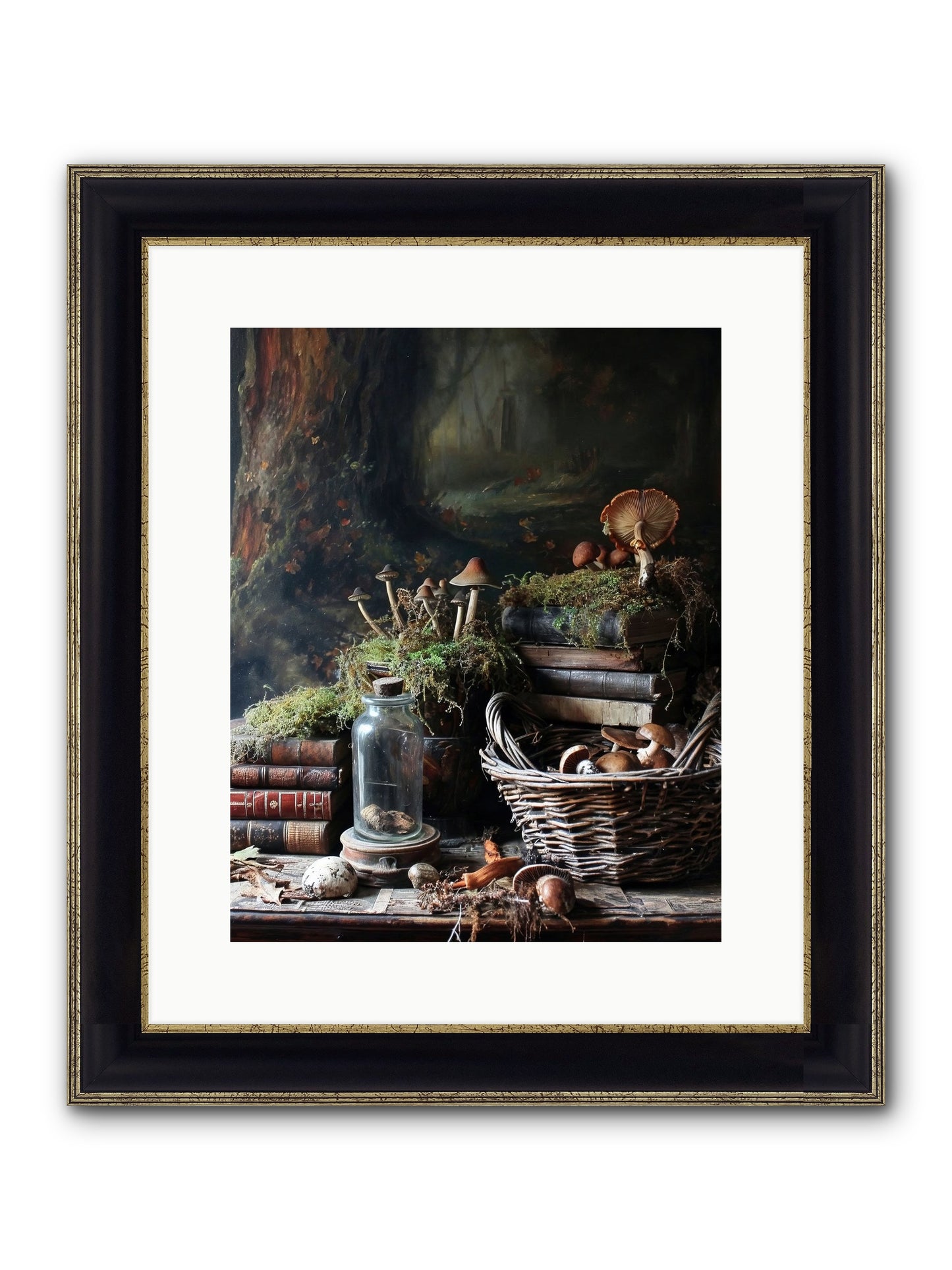 First Steps Framed Print - Black & Gold 12x15