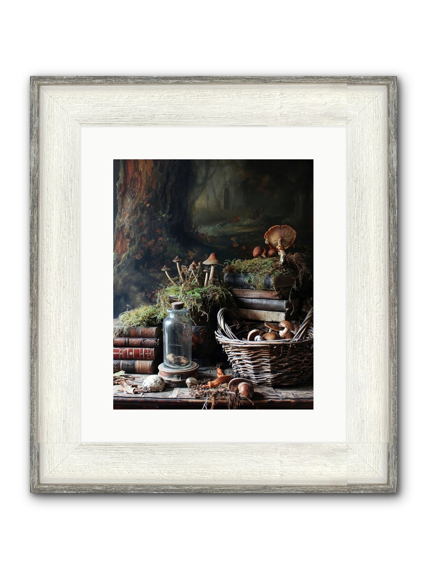 First Steps Framed Print - Driftwood White 12x15