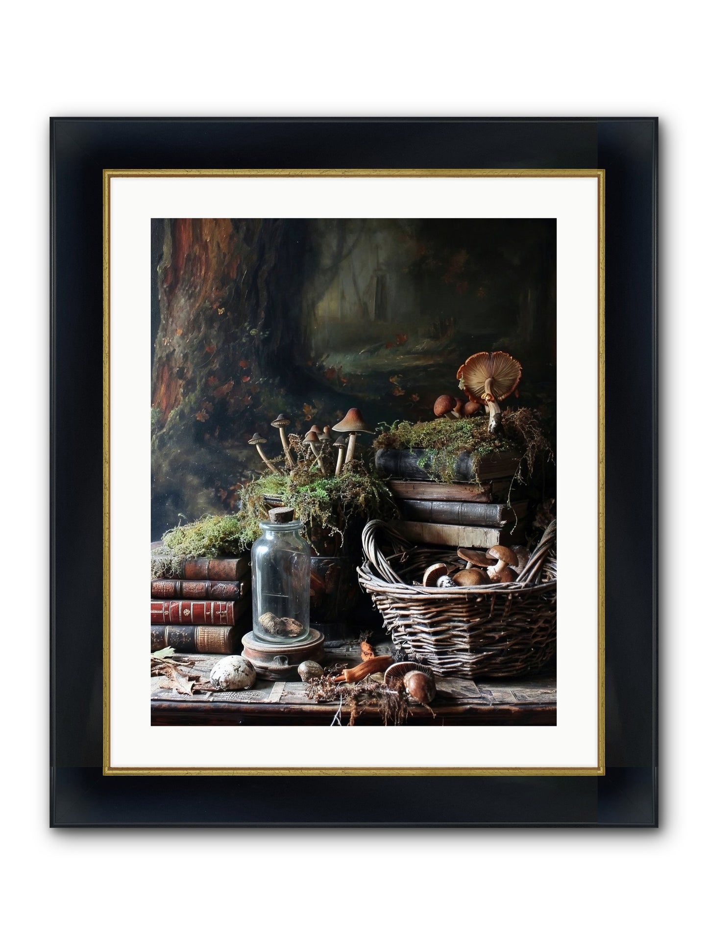 First Steps Framed Print - Wide Black w/Gold 20x25