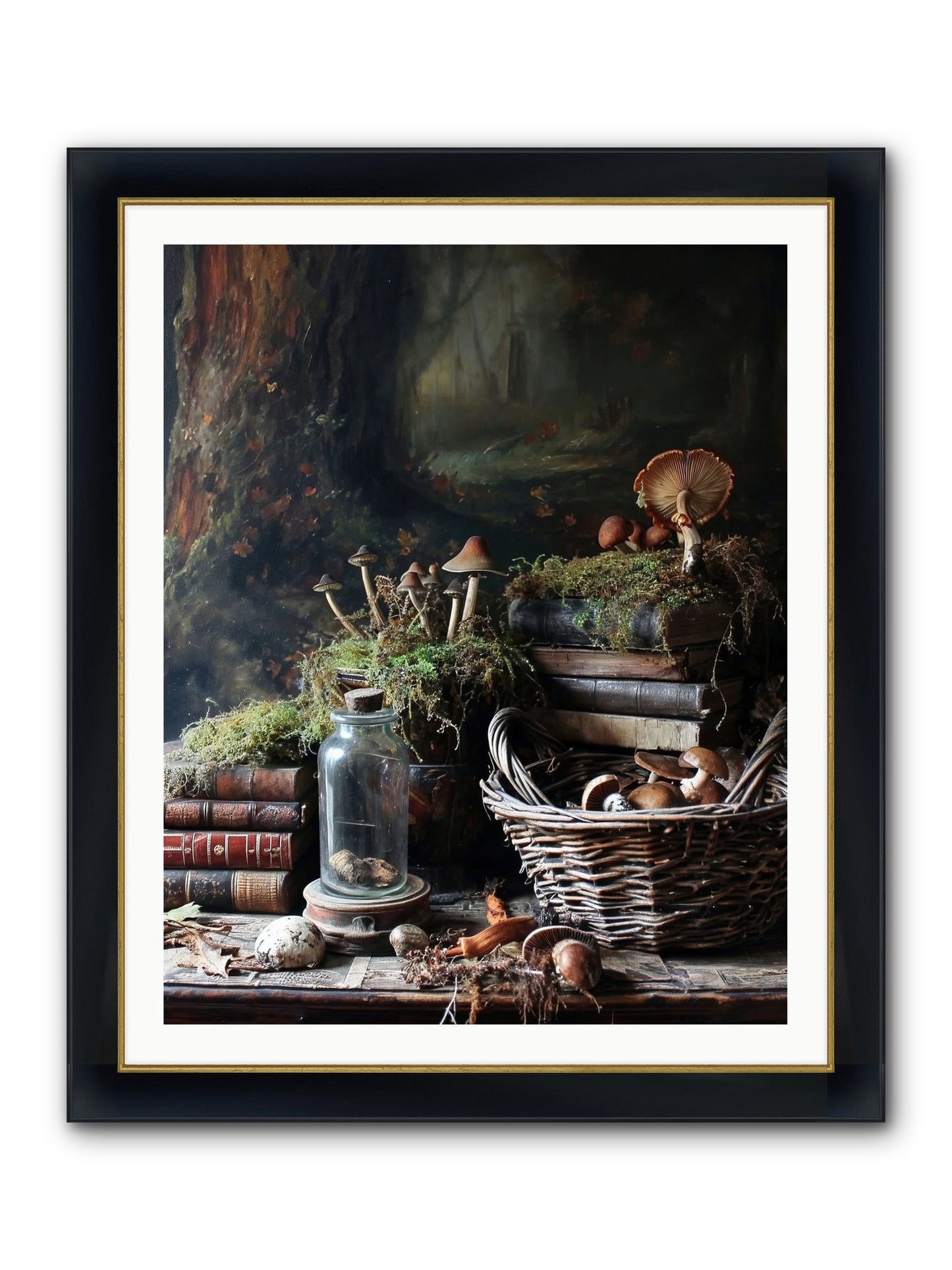 First Steps Framed Print - Wide Black w/Gold 32x40