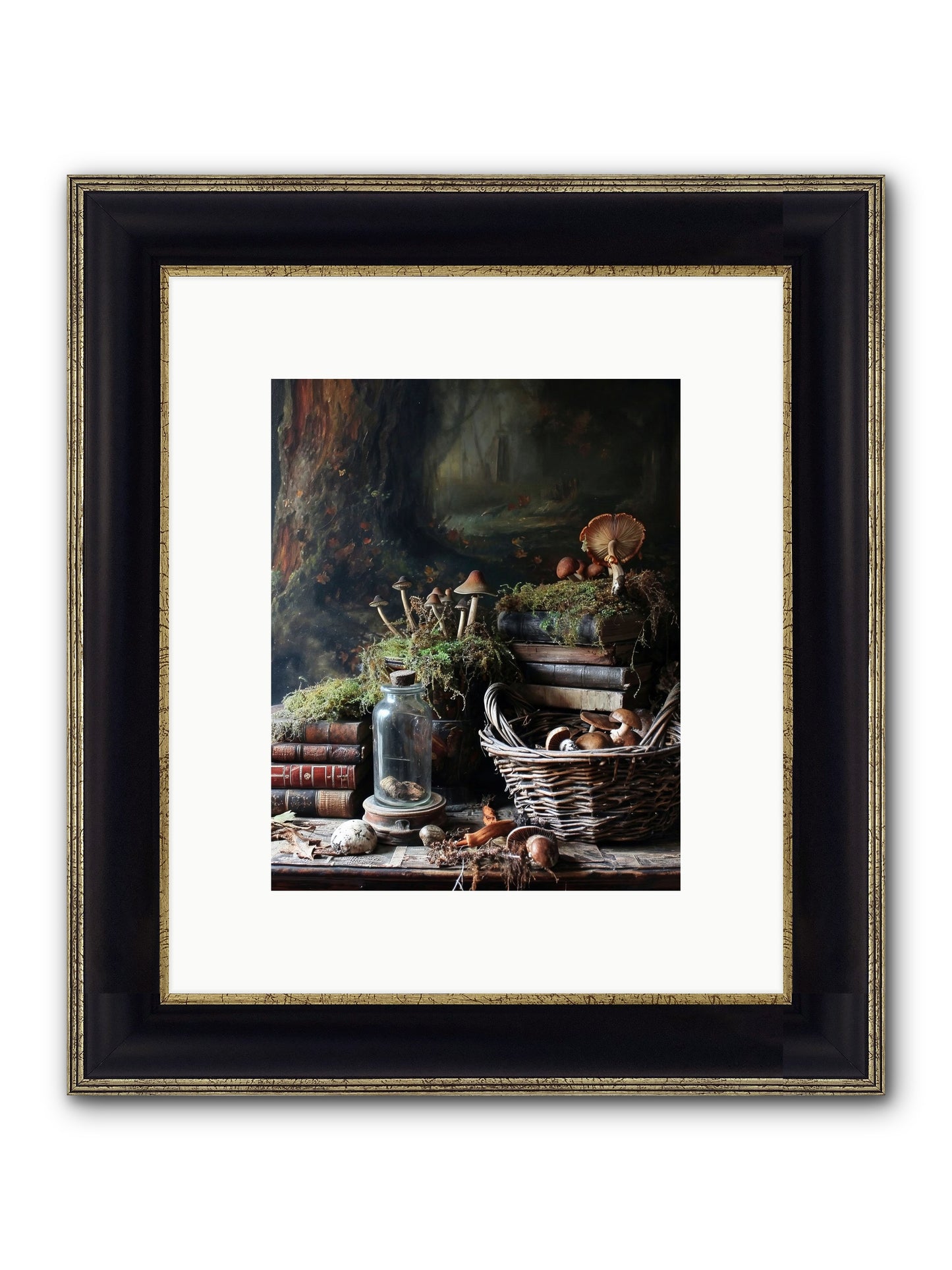 First Steps Framed Print - Black & Gold 8x10