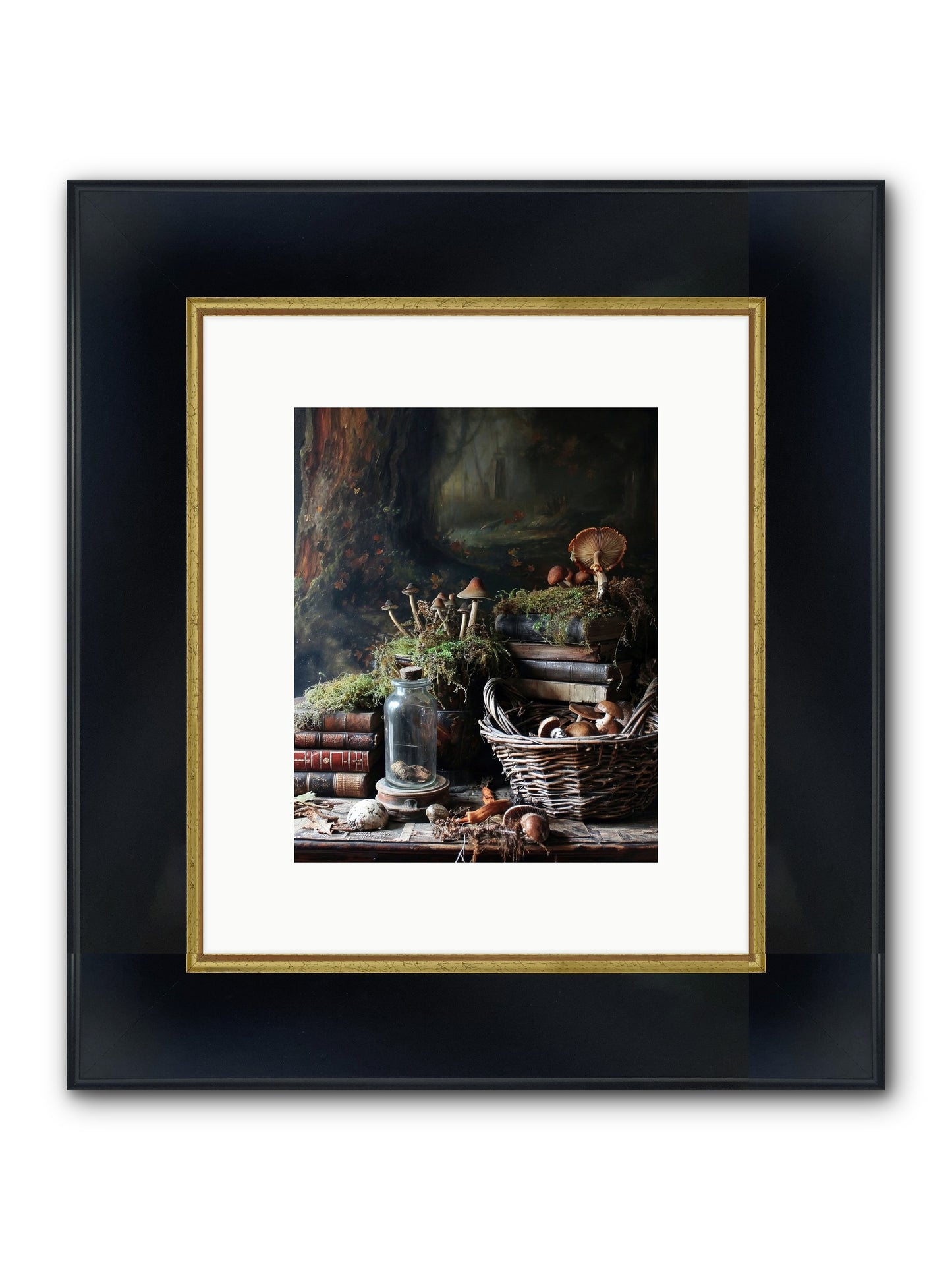 First Steps Framed Print - Wide Black w/Gold 8x10