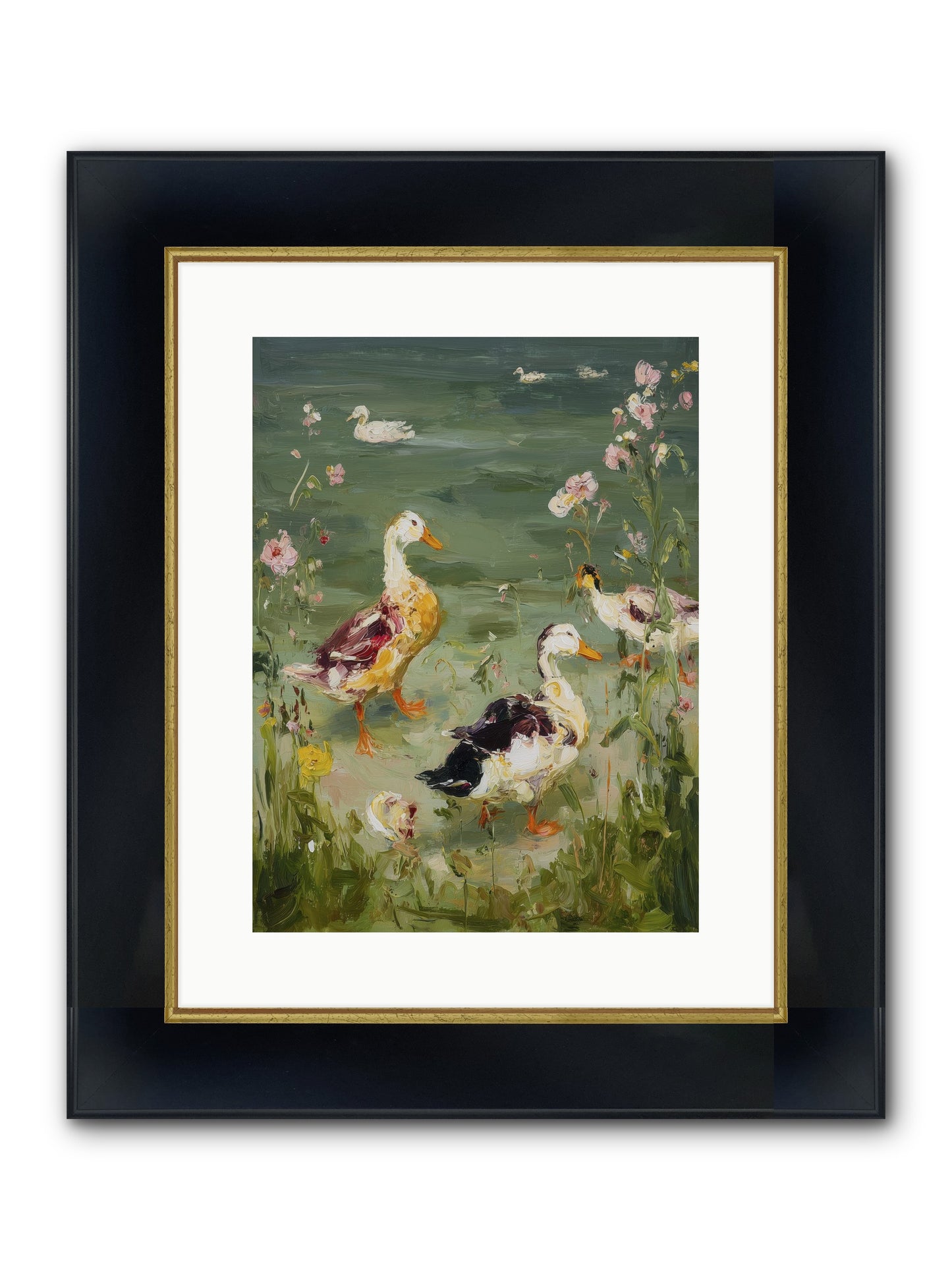 First Summer Framed Print - Wide Black w/Gold 12x16