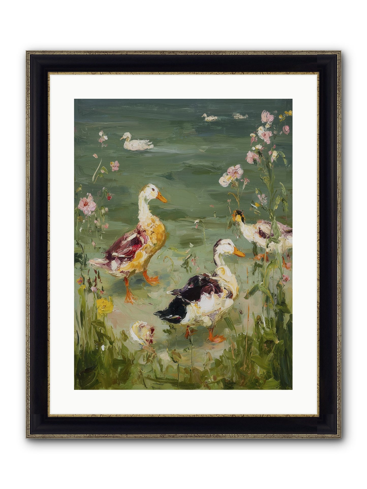 First Summer Framed Print - Black & Gold 18x24