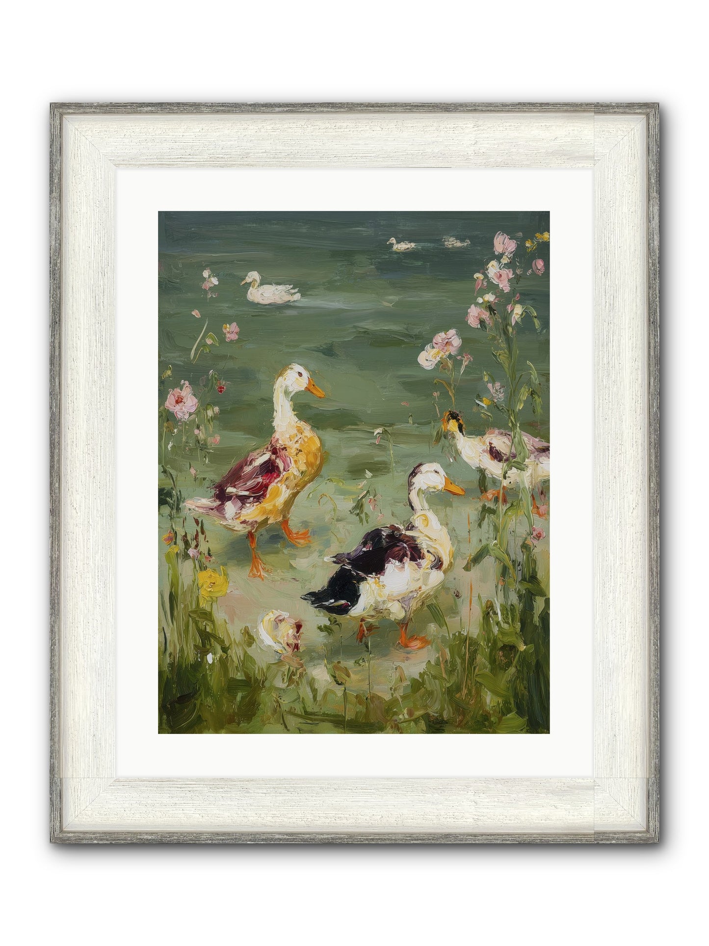 First Summer Framed Print - Driftwood White 18x24