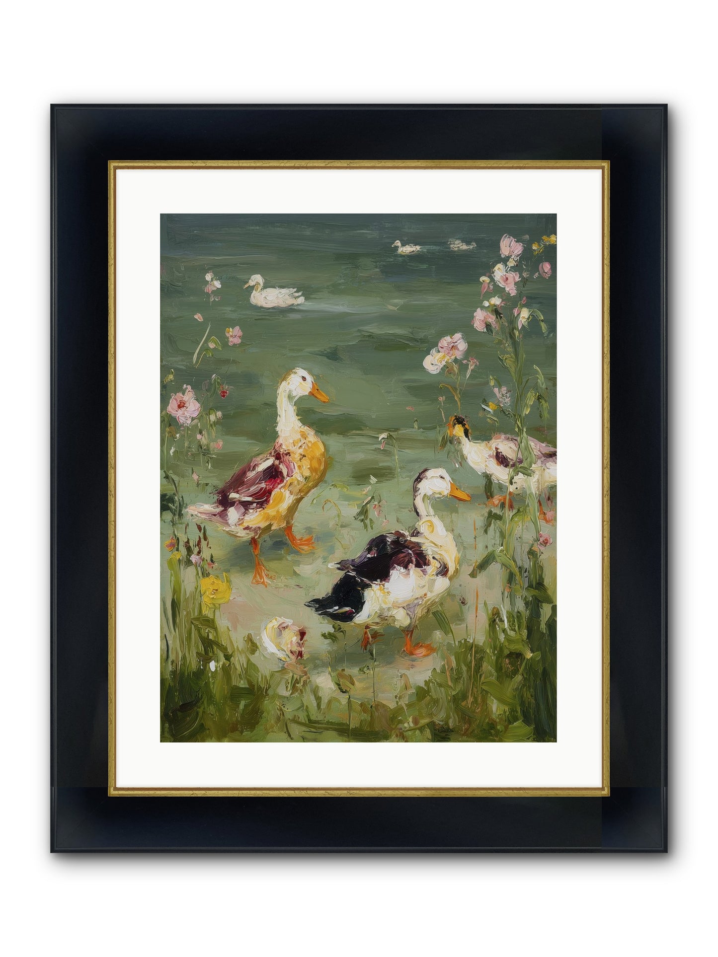 First Summer Framed Print - Wide Black w/Gold 18x24