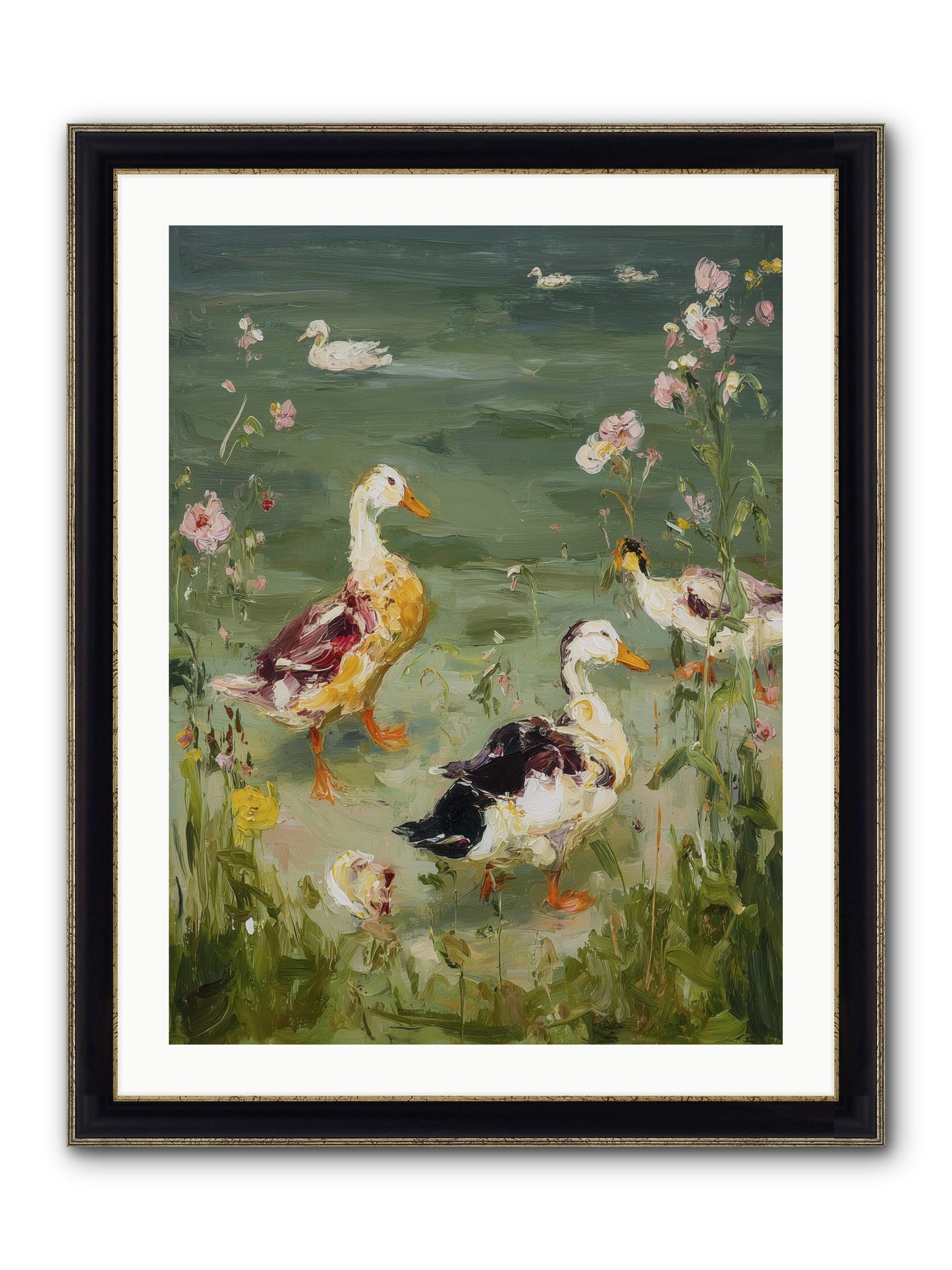 First Summer Framed Print - Black & Gold 24x32