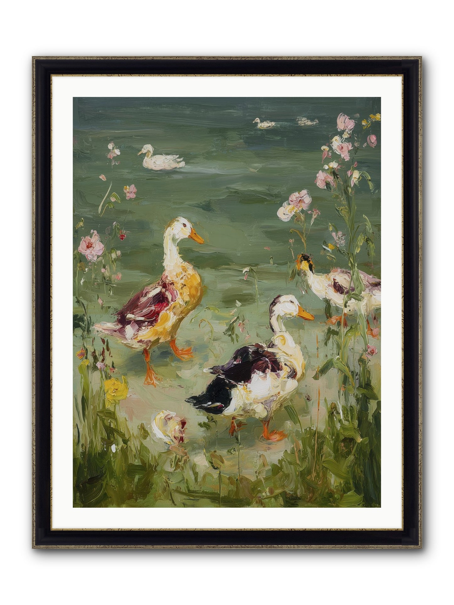 First Summer Framed Print - Black & Gold 30x40