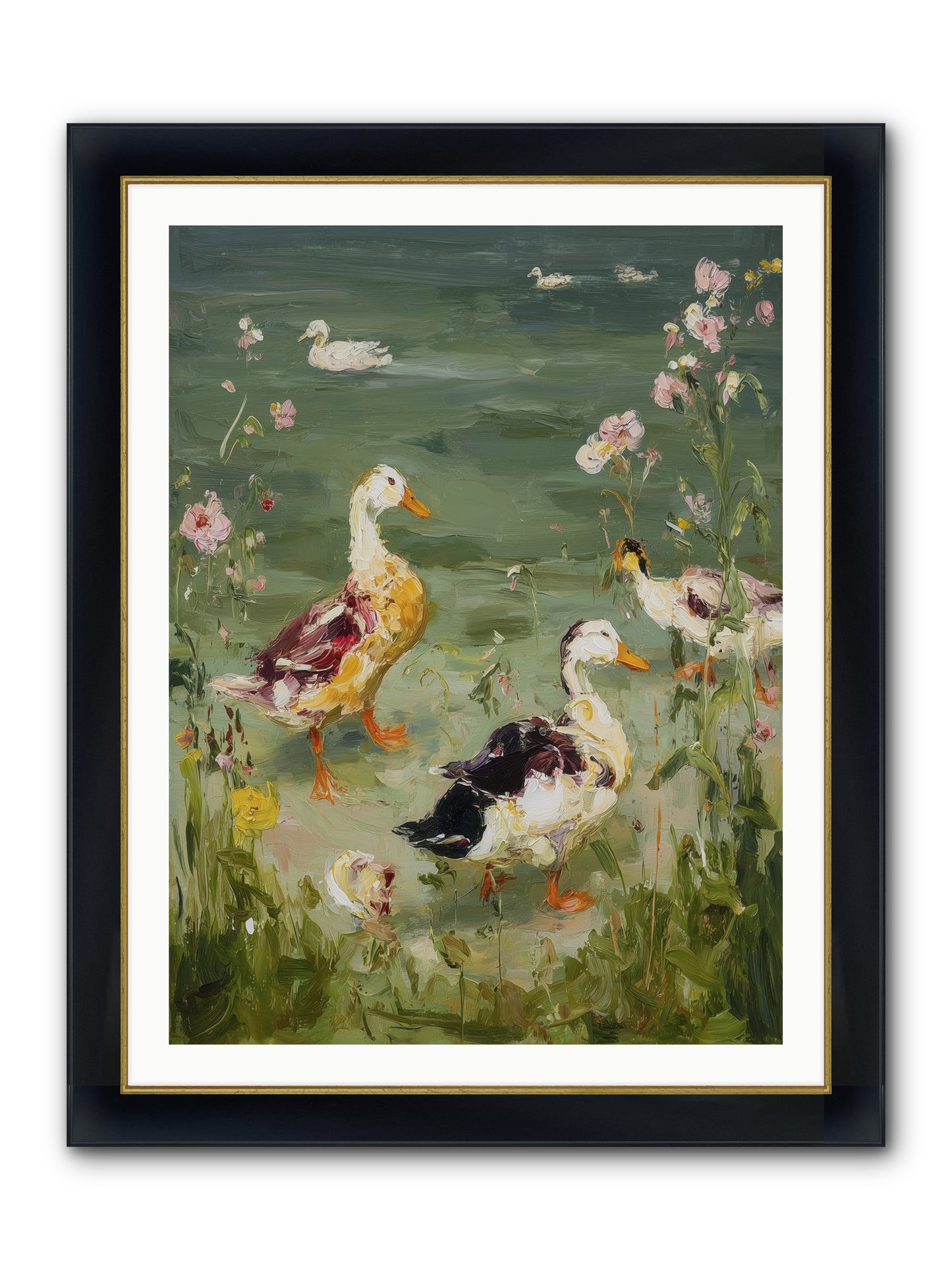 First Summer Framed Print - Wide Black w/Gold 30x40