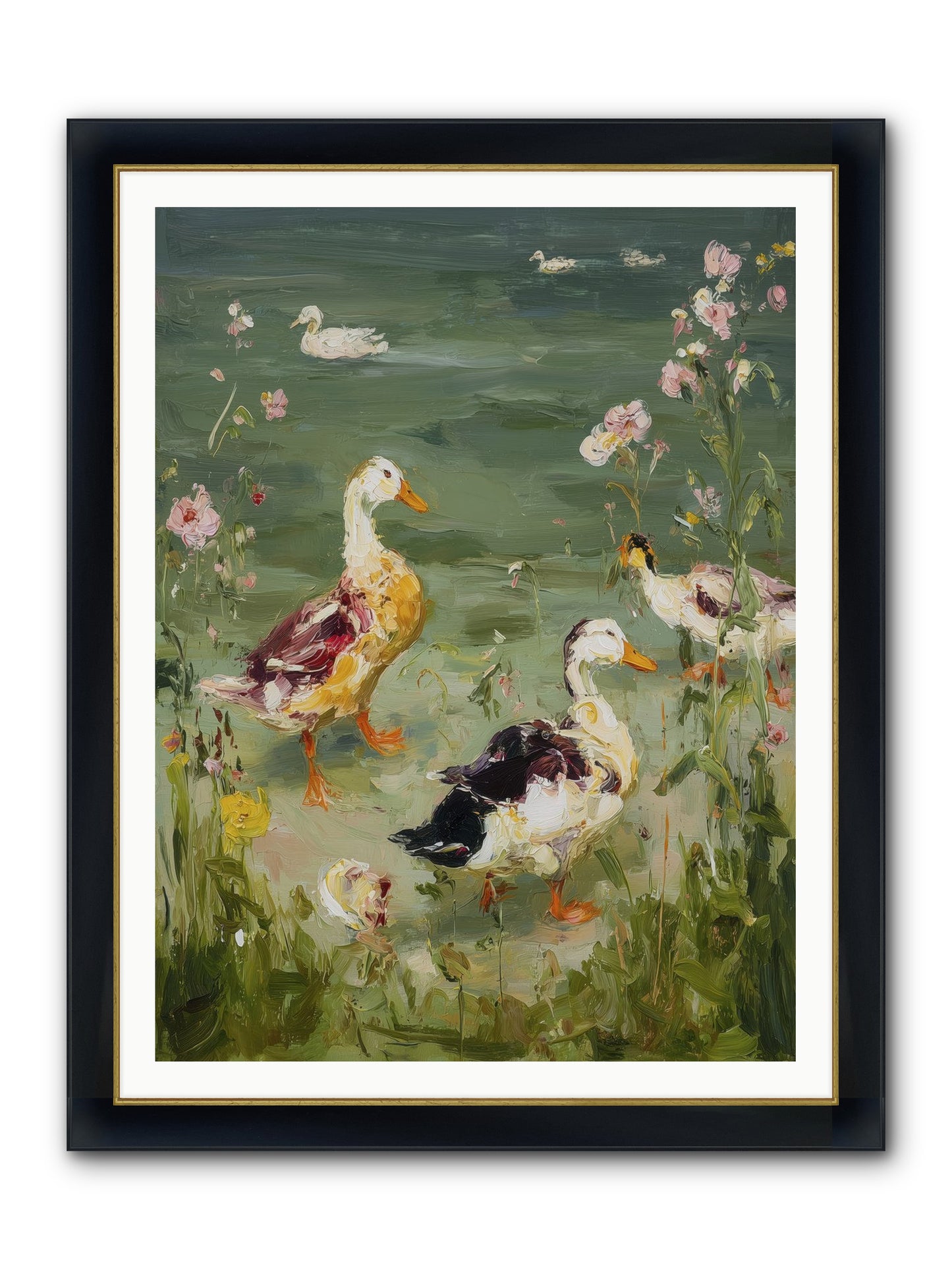 First Summer Framed Print - Wide Black w/Gold 36x48