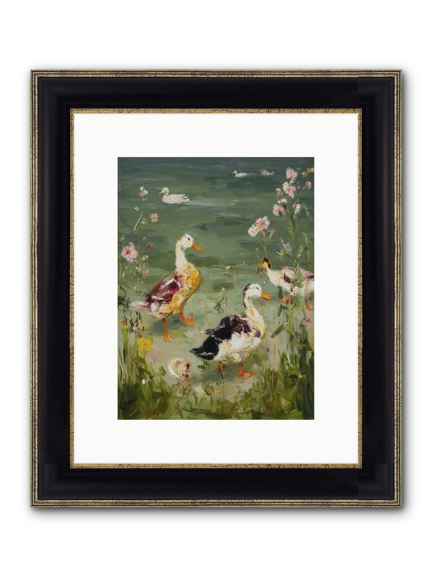 First Summer Framed Print - Black & Gold 9x12