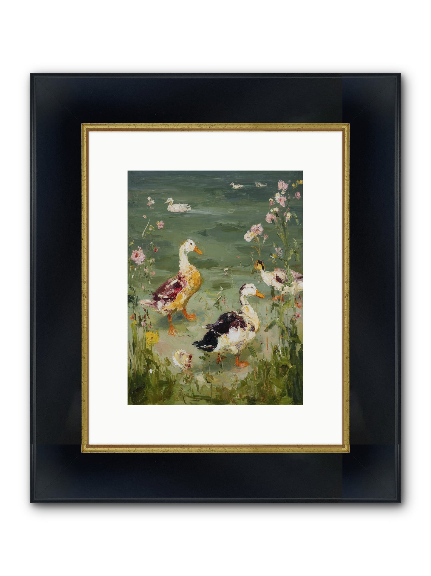 First Summer Framed Print - Wide Black w/Gold 9x12
