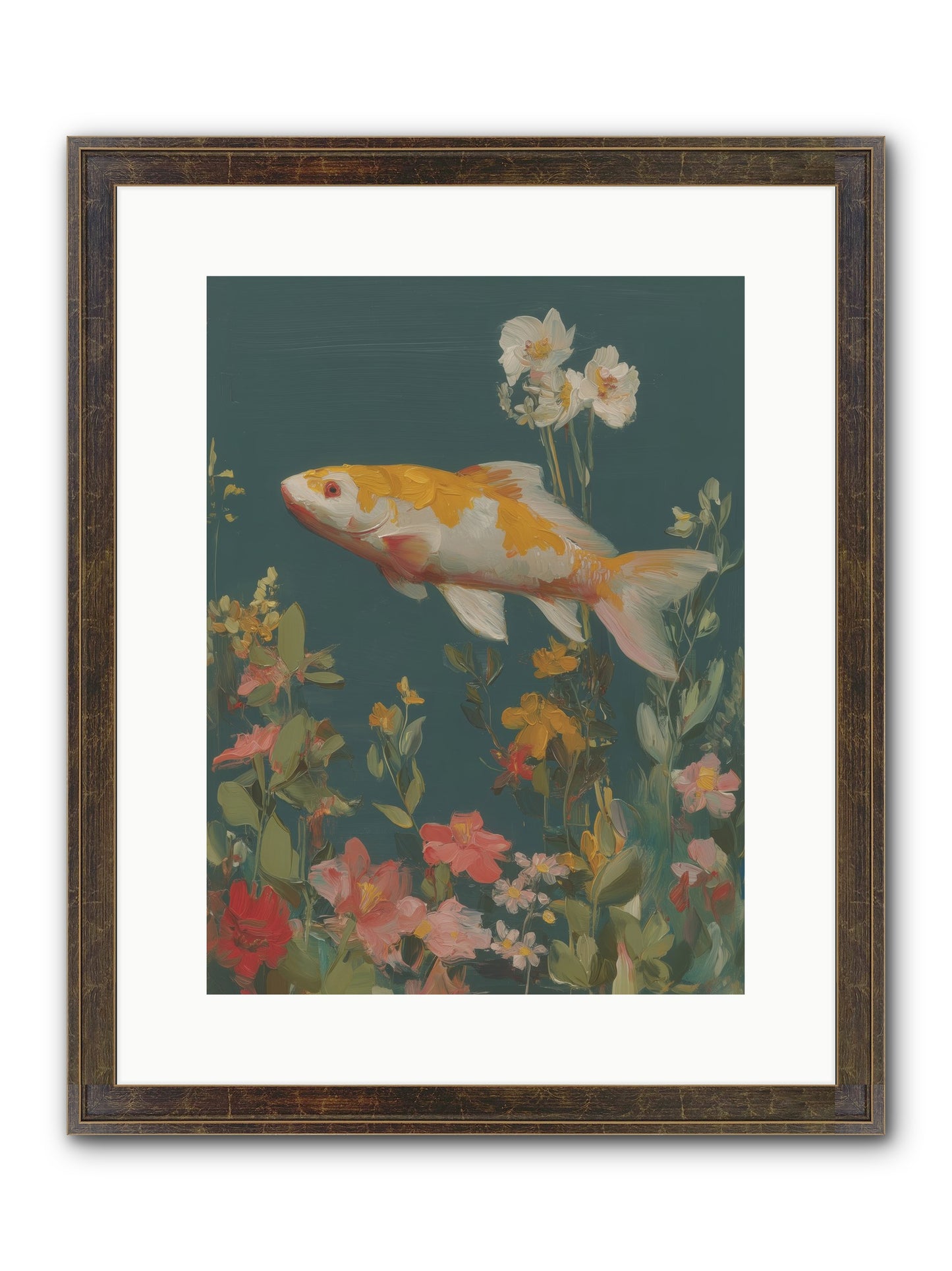 First Waters Framed Print - Slimwoods Black/Gold 12x16
