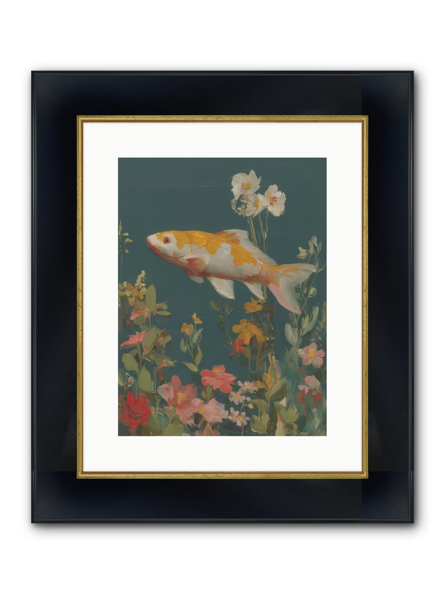 First Waters Framed Print - Wide Black w/Gold 12x16
