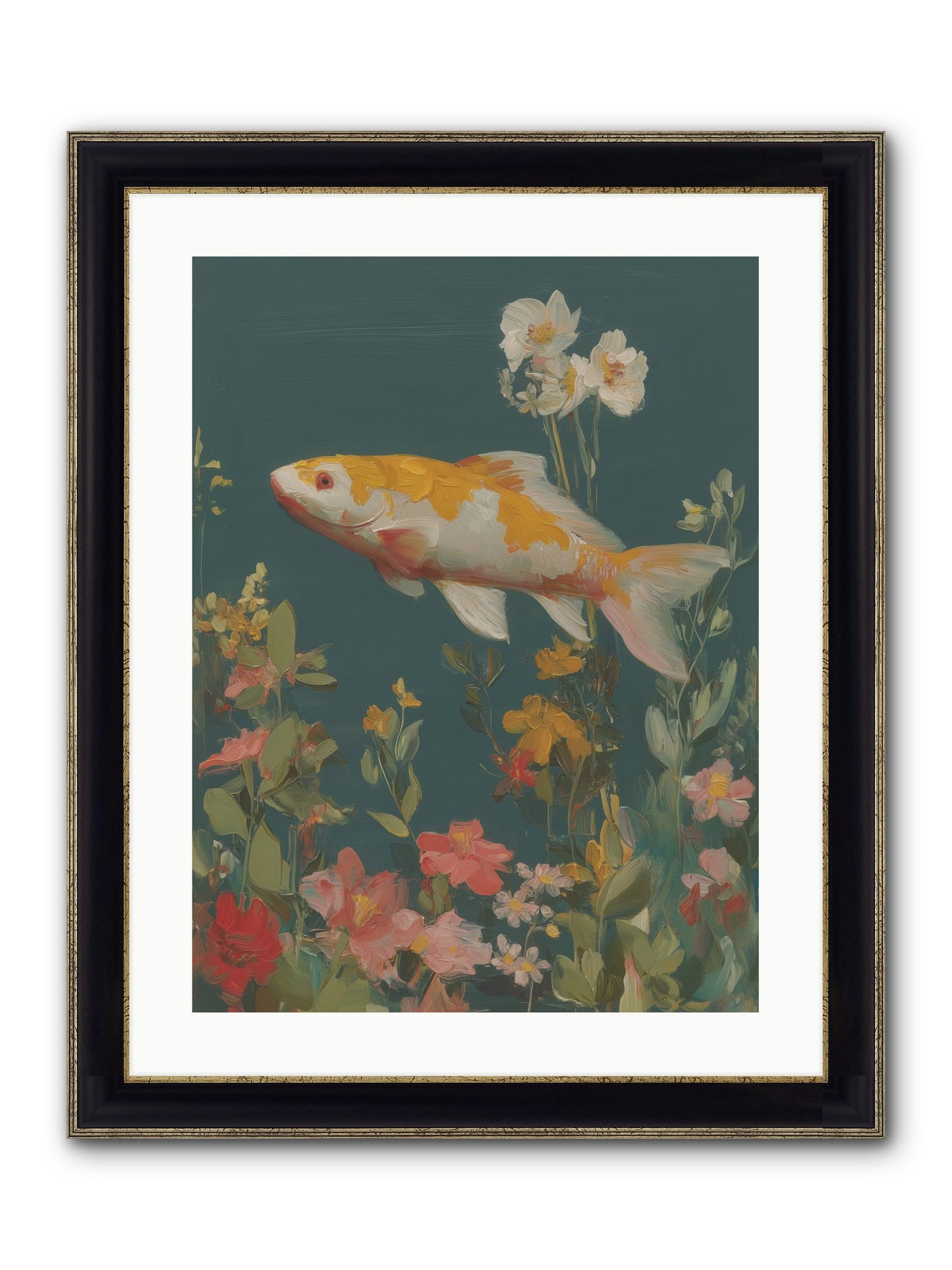 First Waters Framed Print - Black & Gold 18x24