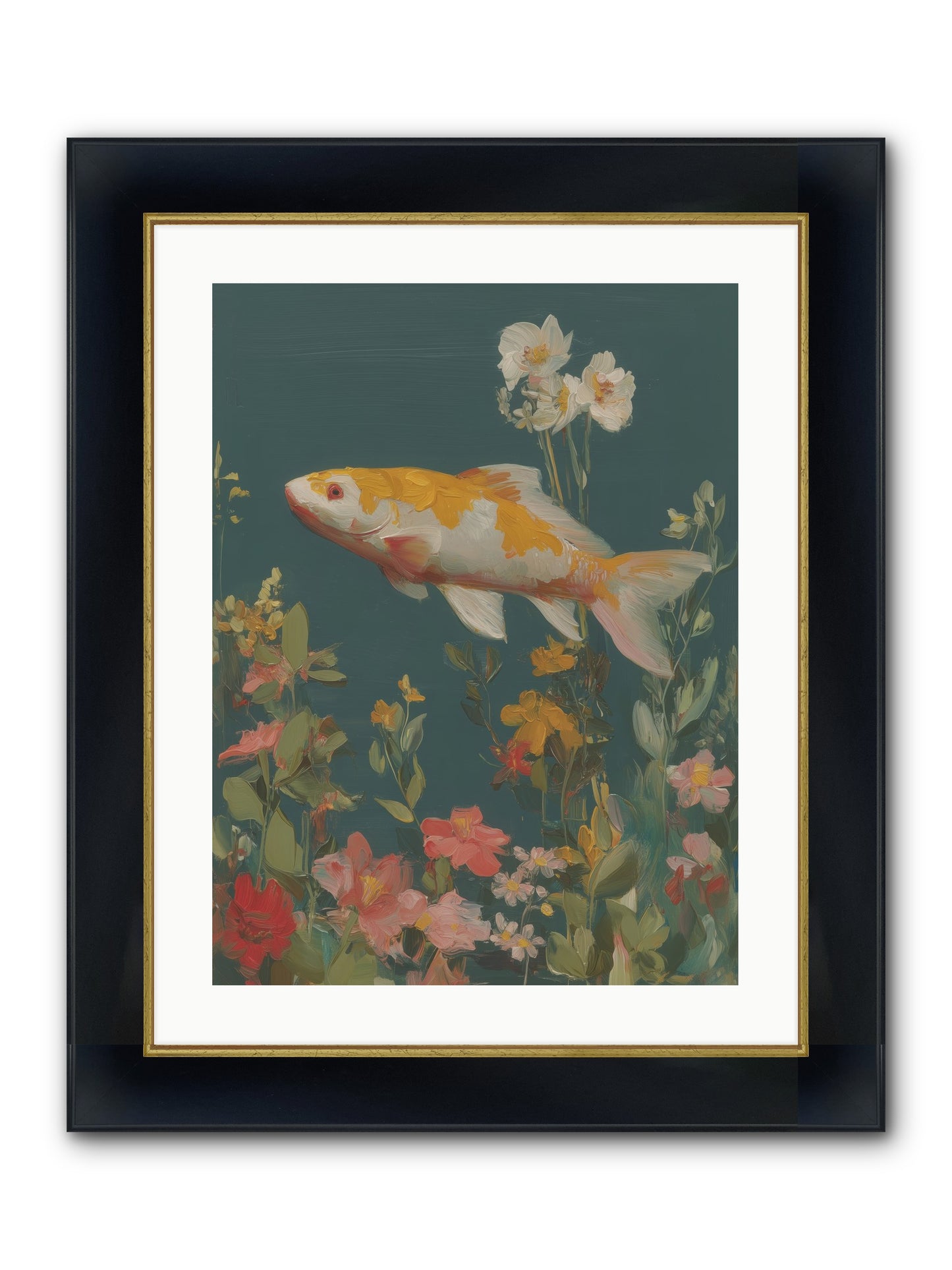 First Waters Framed Print - Wide Black w/Gold 18x24