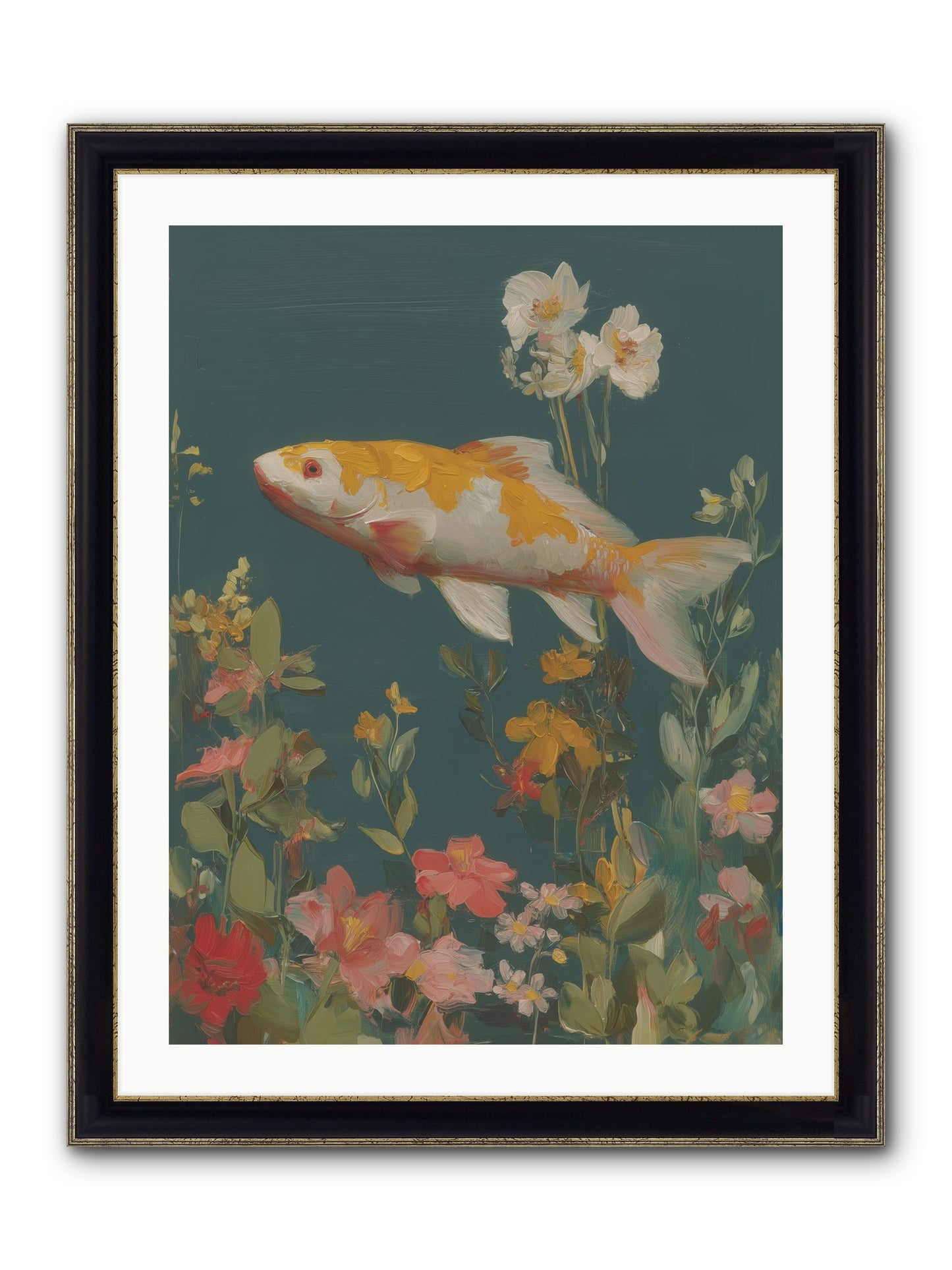 First Waters Framed Print - Black & Gold 24x32