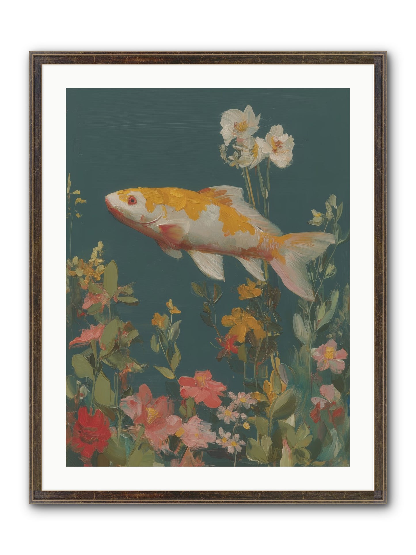 First Waters Framed Print - Slimwoods Black/Gold 24x32