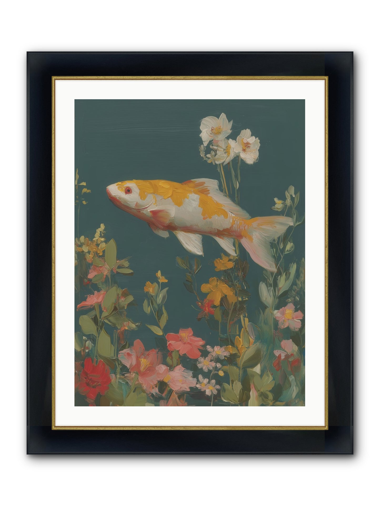 First Waters Framed Print - Wide Black w/Gold 24x32