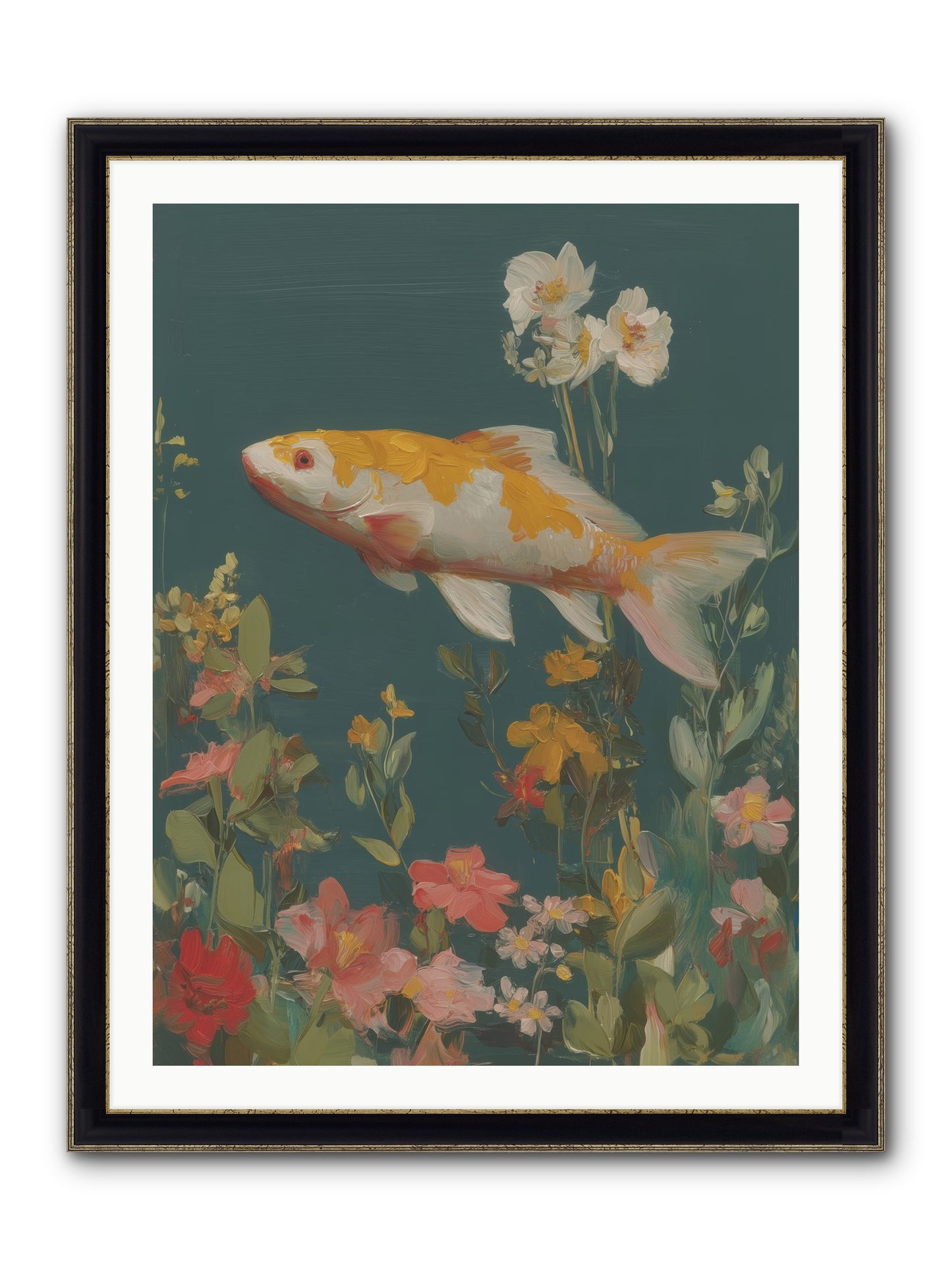 First Waters Framed Print - Black & Gold 30x40
