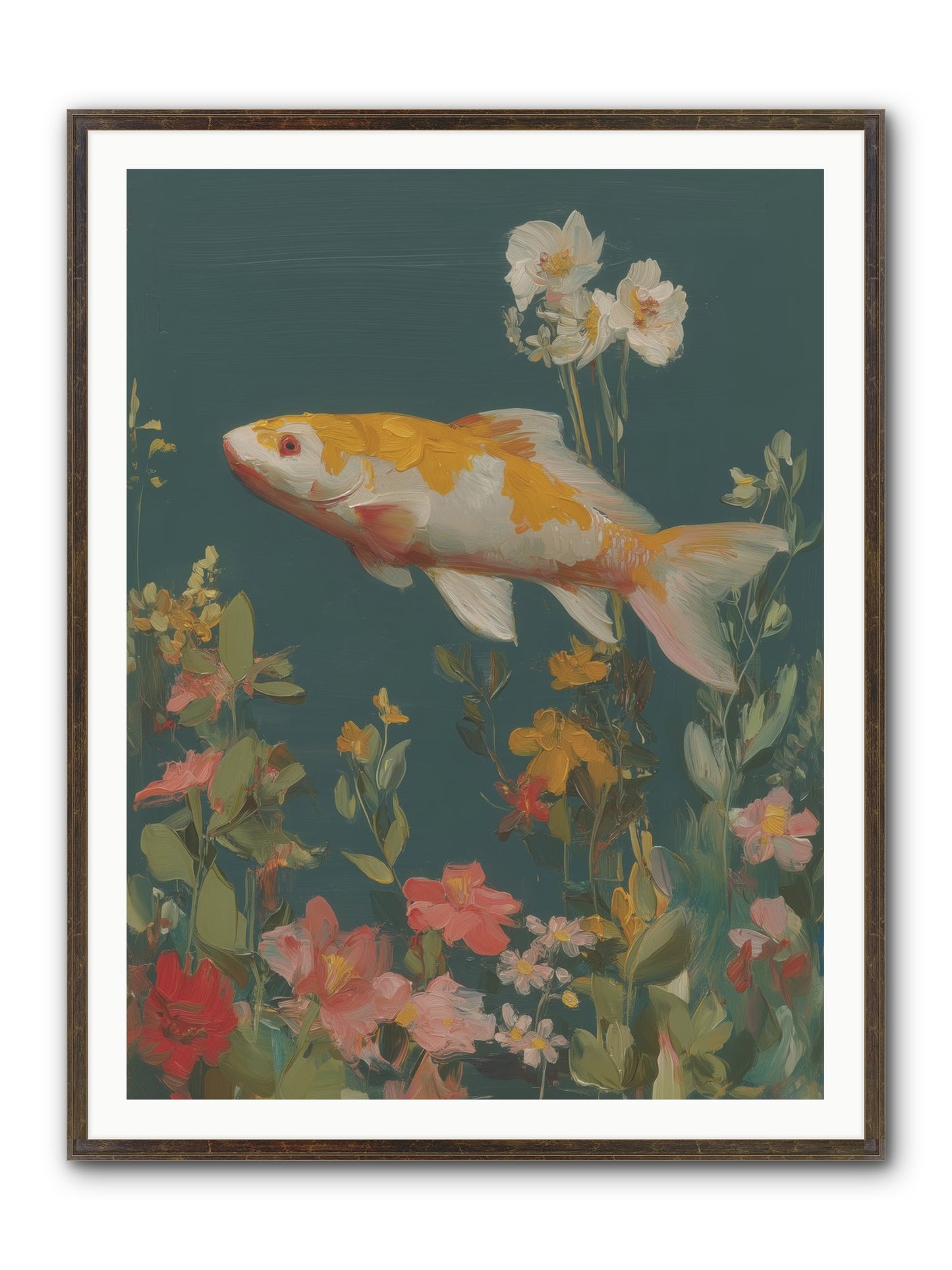 First Waters Framed Print - Slimwoods Black/Gold 36x48