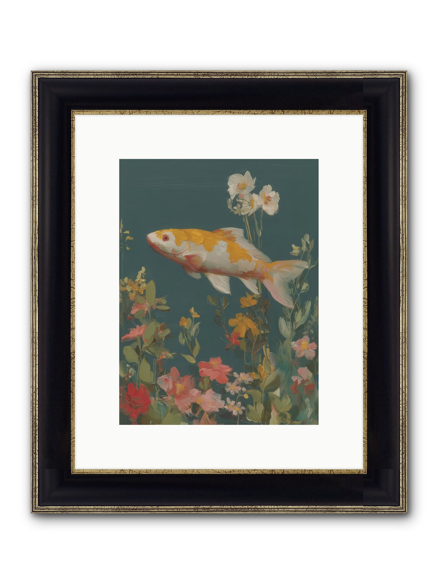 First Waters Framed Print - Black & Gold 9x12