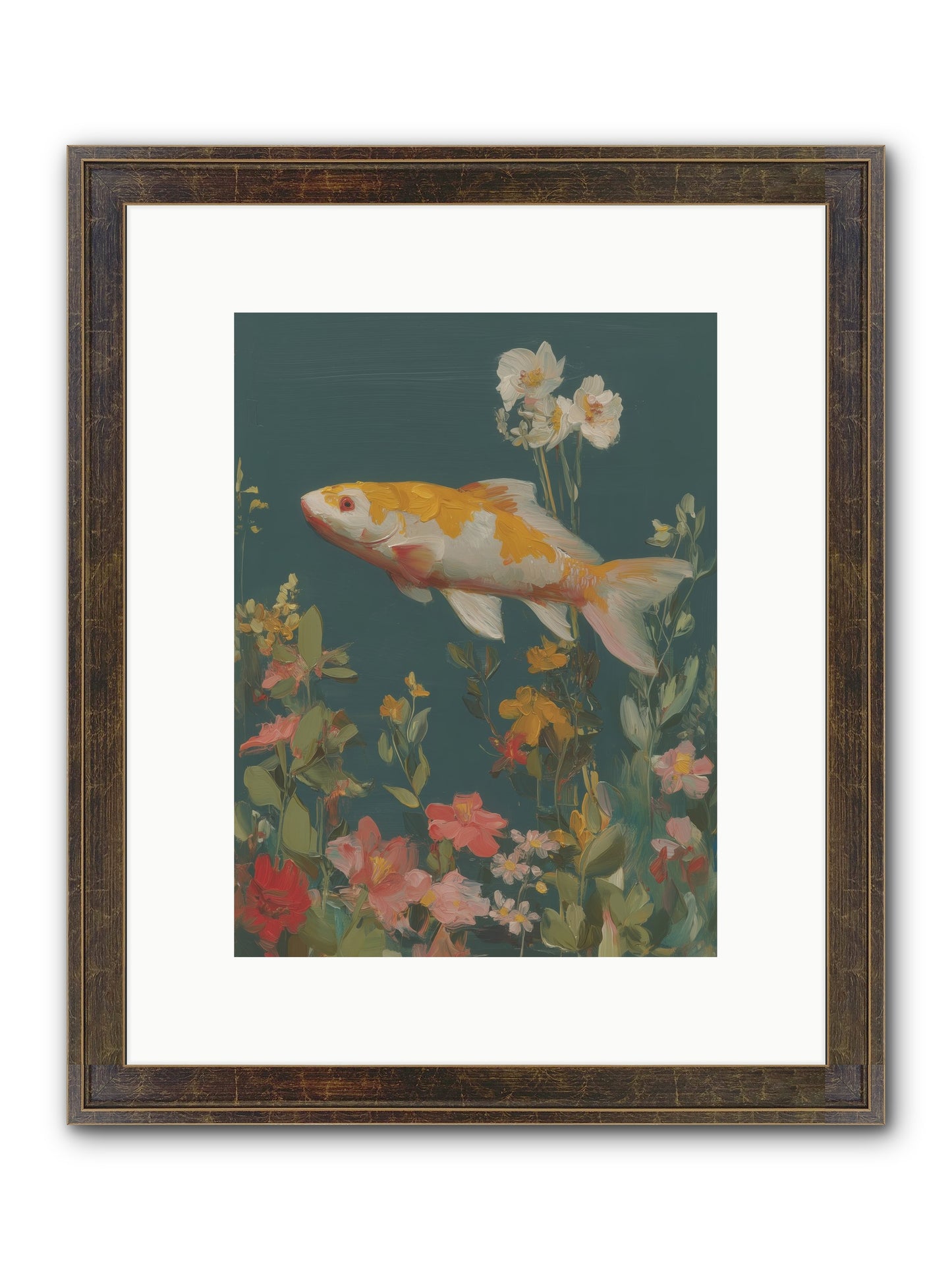First Waters Framed Print - Slimwoods Black/Gold 9x12