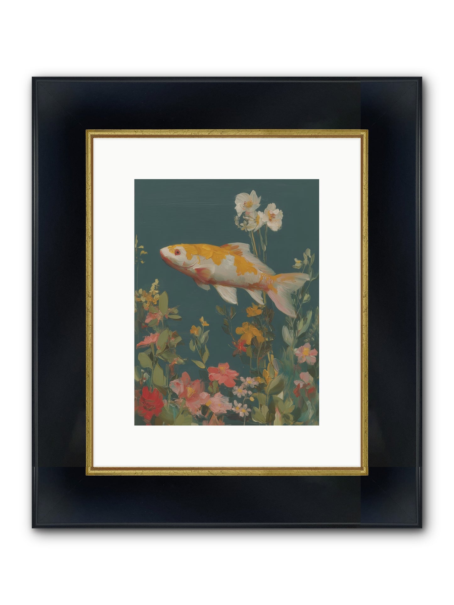First Waters Framed Print - Wide Black w/Gold 9x12