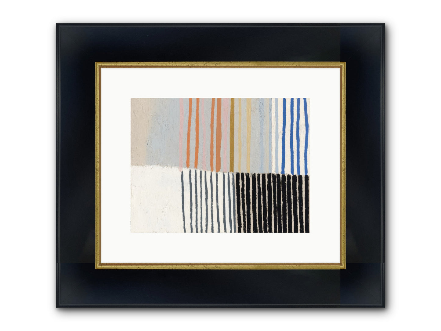 Firth Framed Print - Wide Black w/Gold 12x9